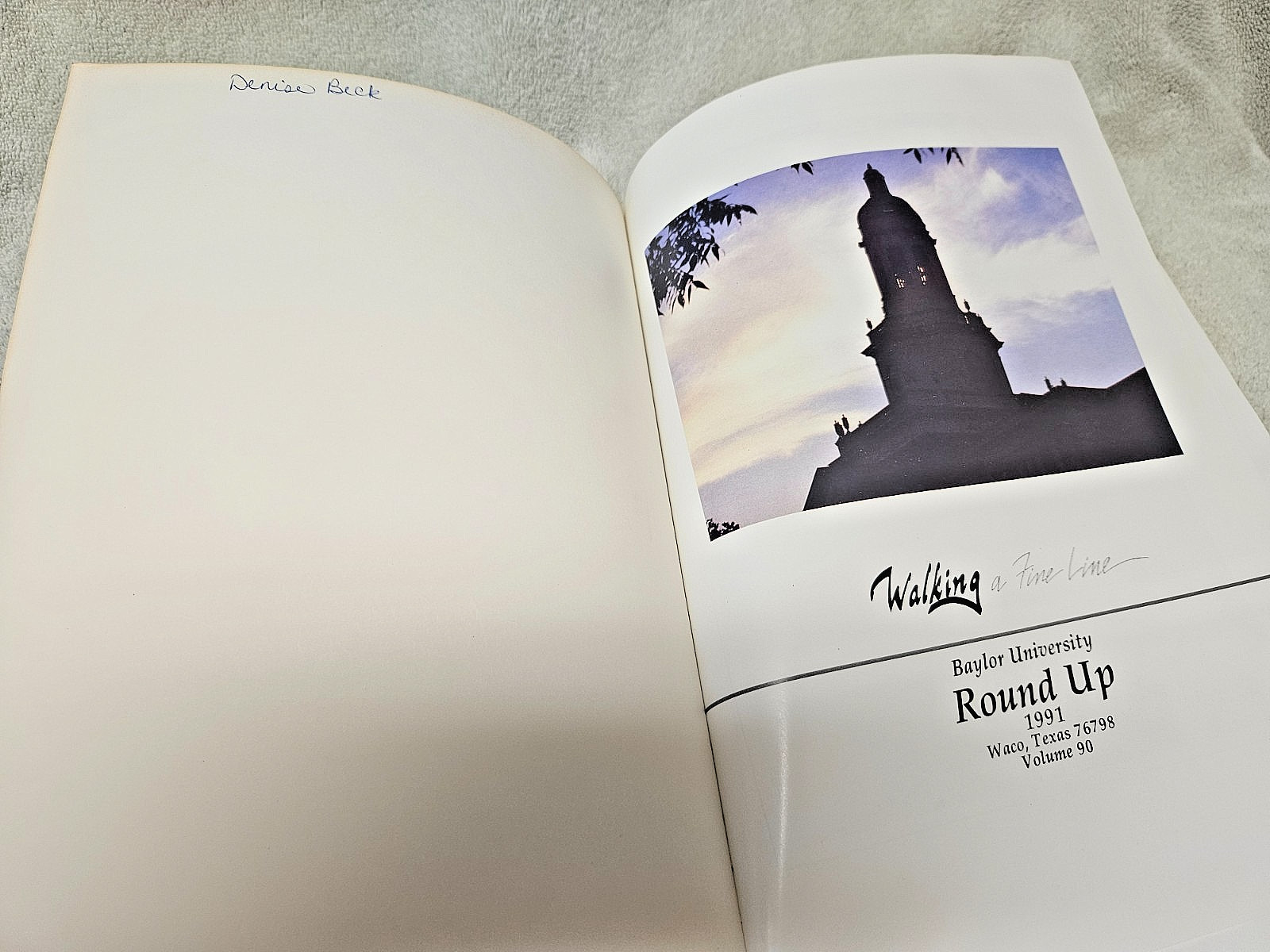 1991 Baylor University Yearbook, Waco Texas – ROUND-UP