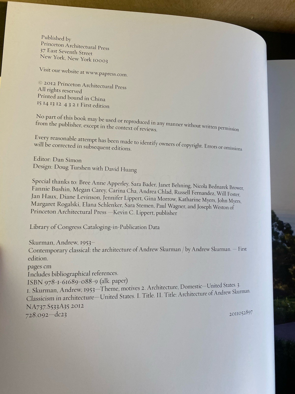 Contemporary Classical : The Architecture of Andrew Skurman SIGNED 1st