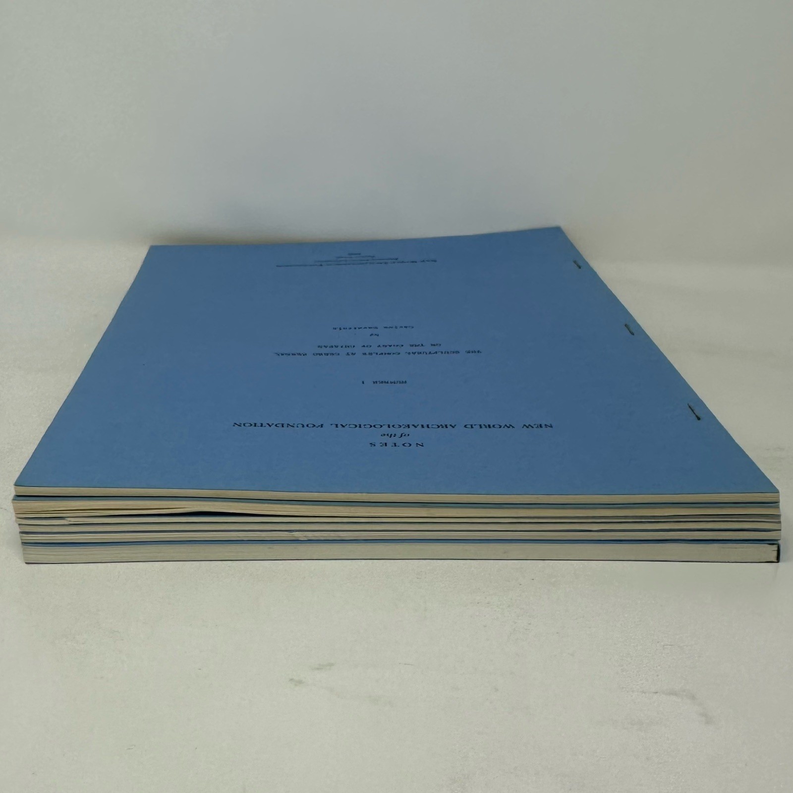 Notes Of The New World Archaeological Foundation Provo 1-6 Archaeology Research