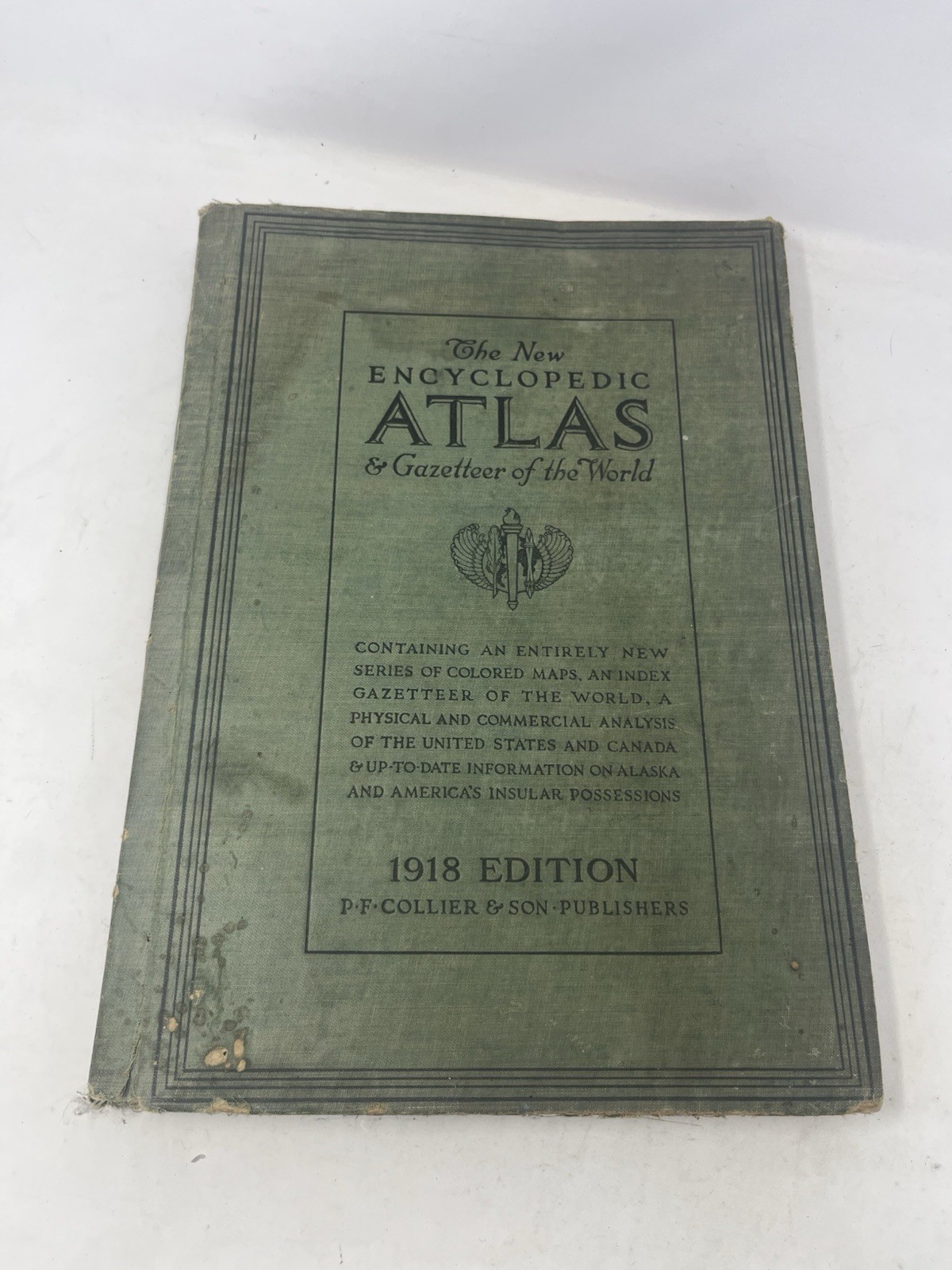 The New Encyclopedic Atlas & Gazetteer of the World 1918 Illustrated PF Collier