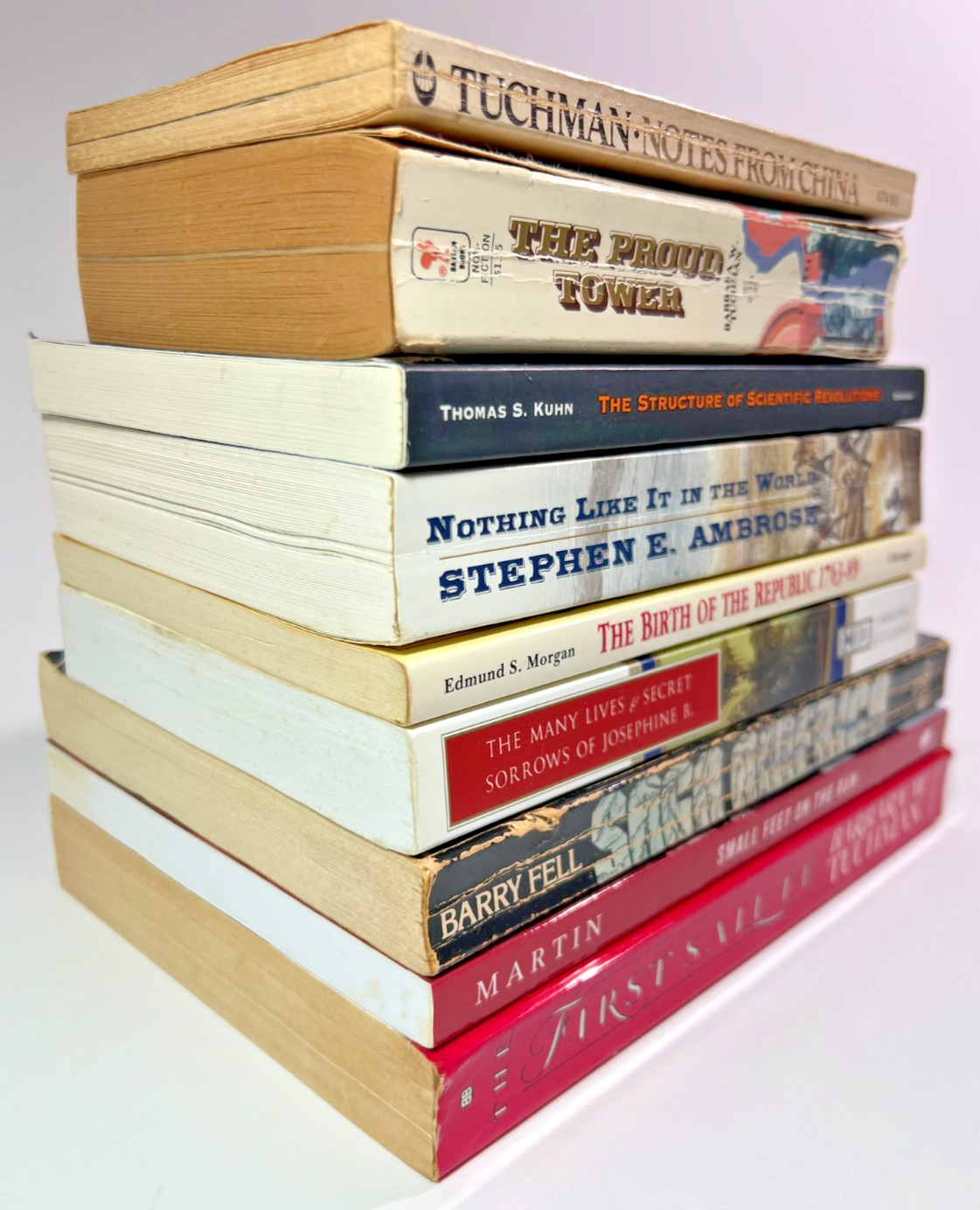 History Nonfiction Vintage Paperback Lot x9 Barbara Tuchman Stephen Ambrose