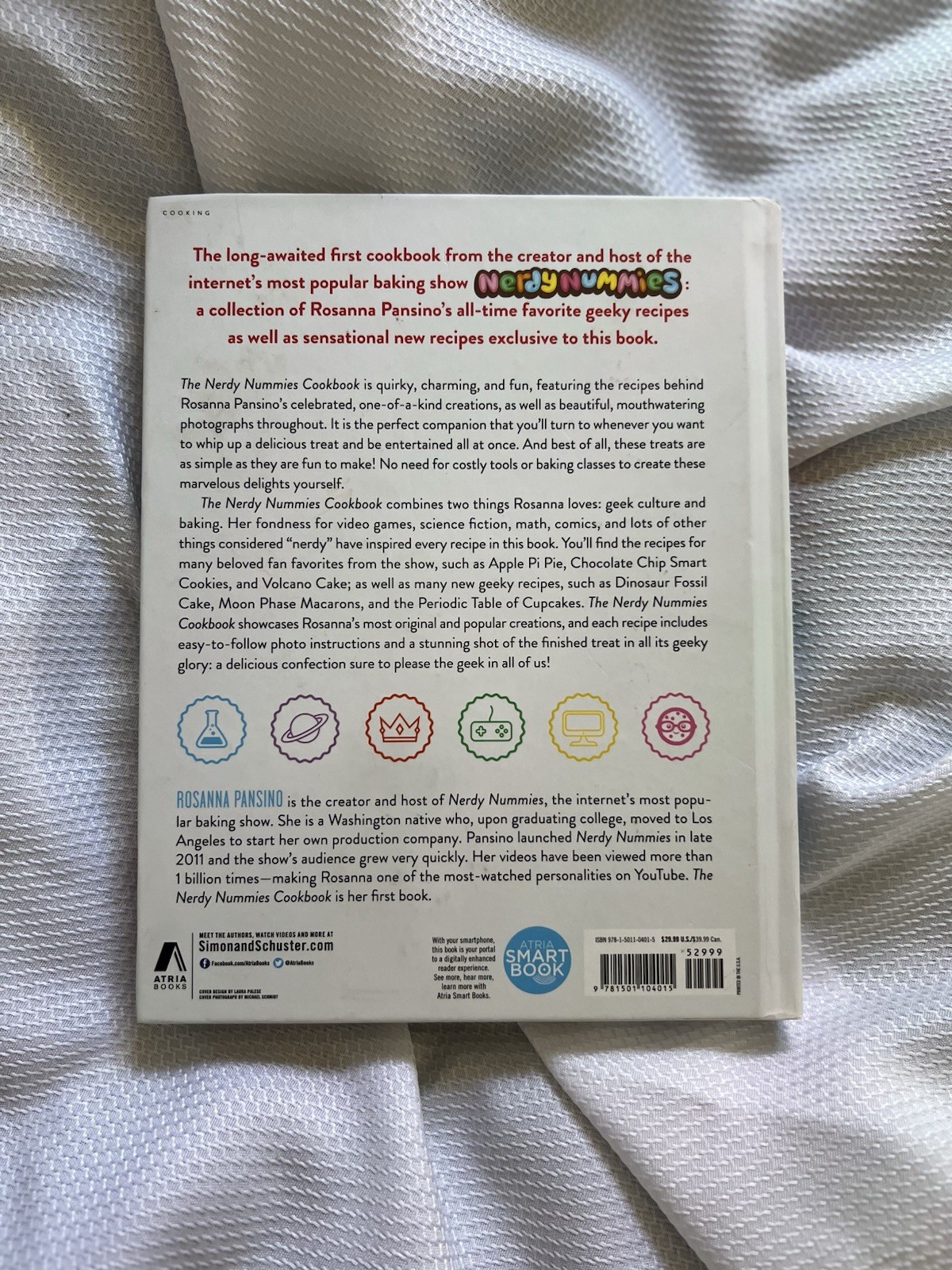 Nerdy Nummies Cookbook by Rosanna Pansino, Hardcover, Baking, Atria Books