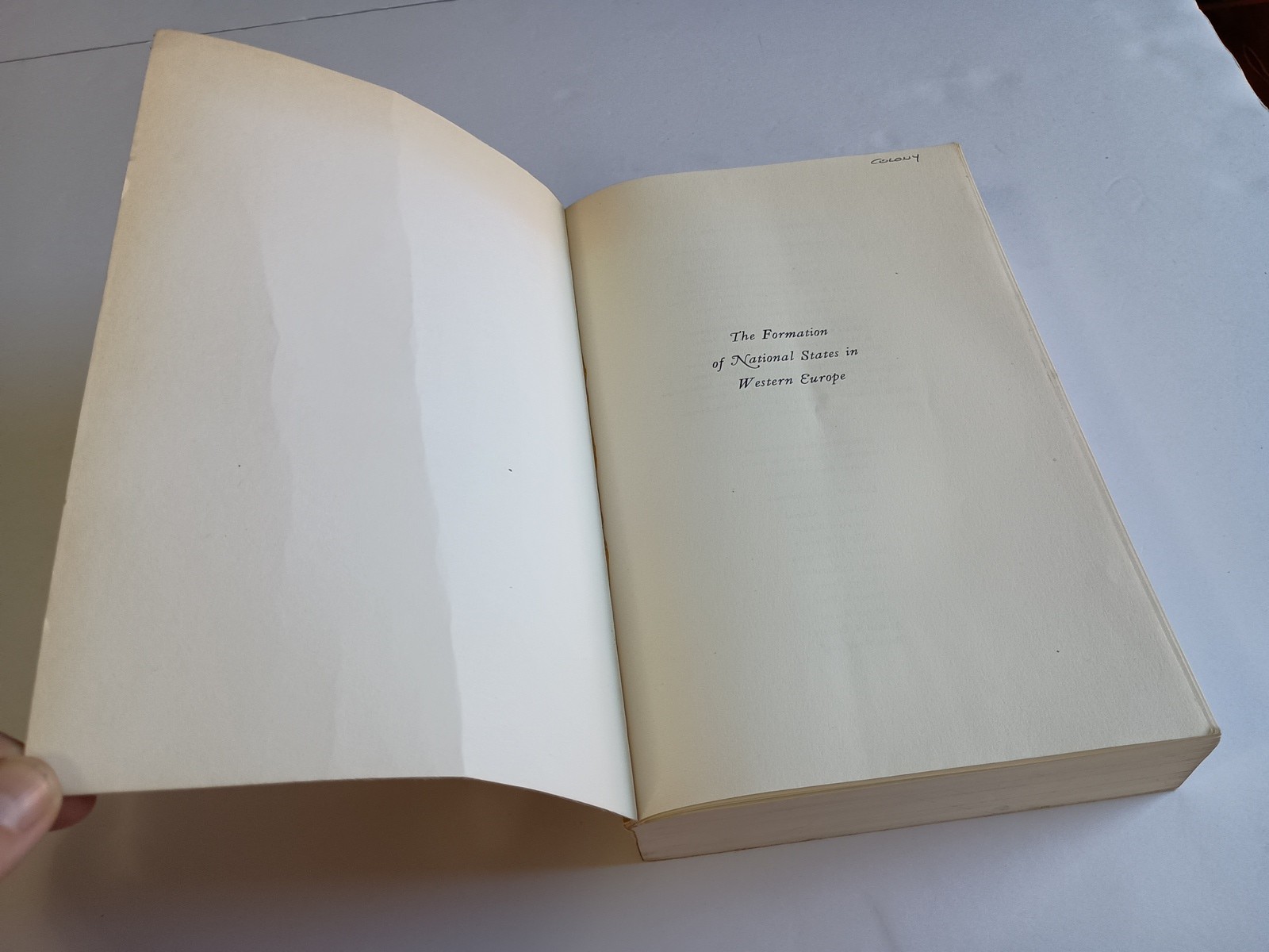 The Formation Of National States In Western Europe Edited By Charles Tilly 1975