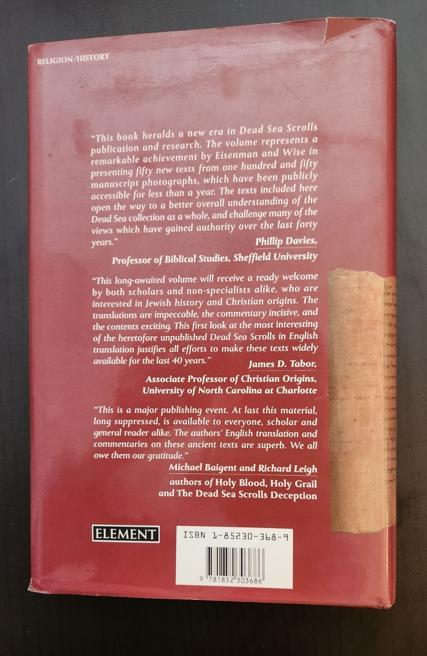 The Dead Sea Scrolls Uncovered- Robert Eisenman & Michael Wise-New HC book-rare