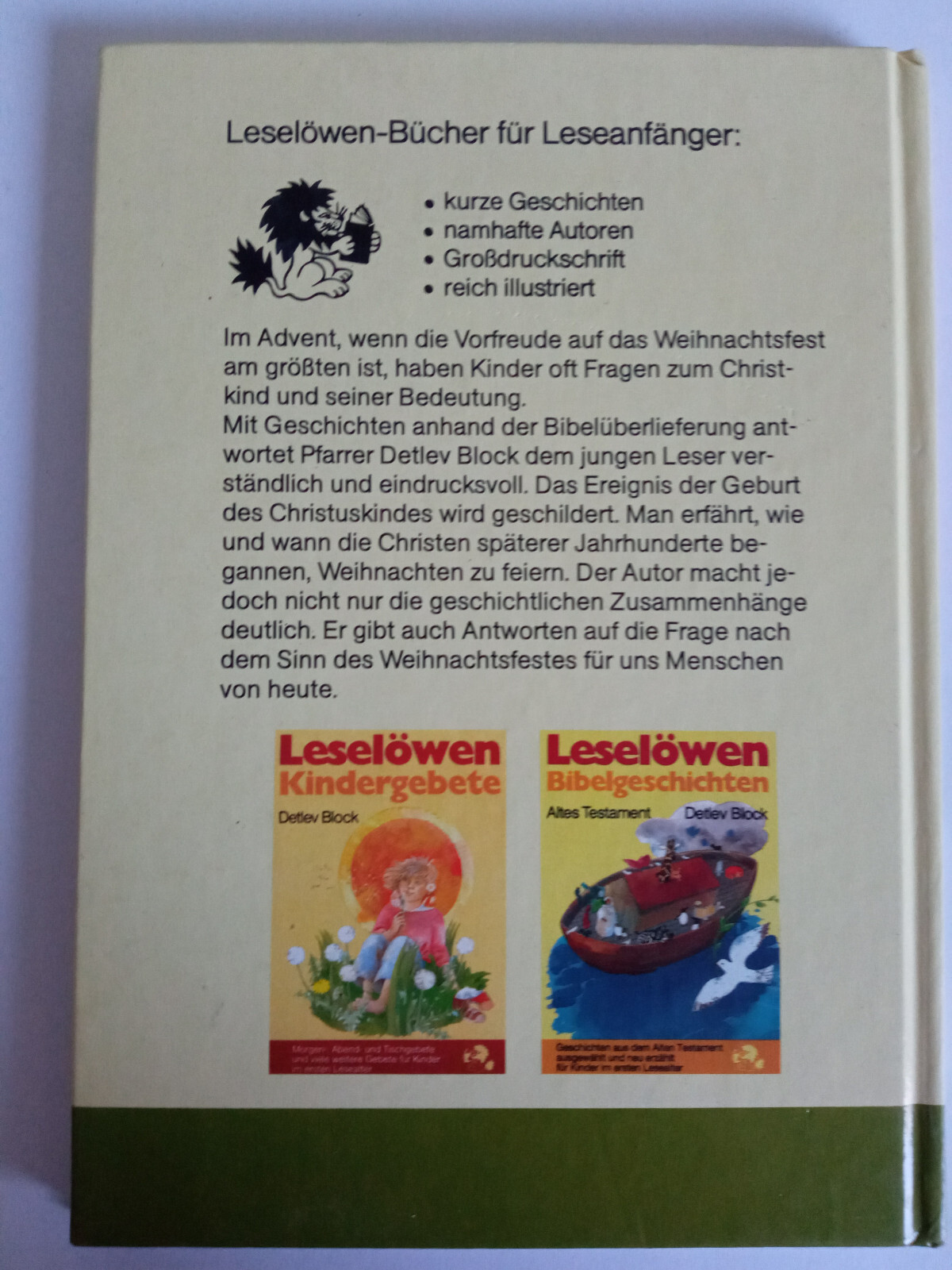 Leselöwen – Christkindgeschichten – Detlev Block – Gebundene Ausgabe