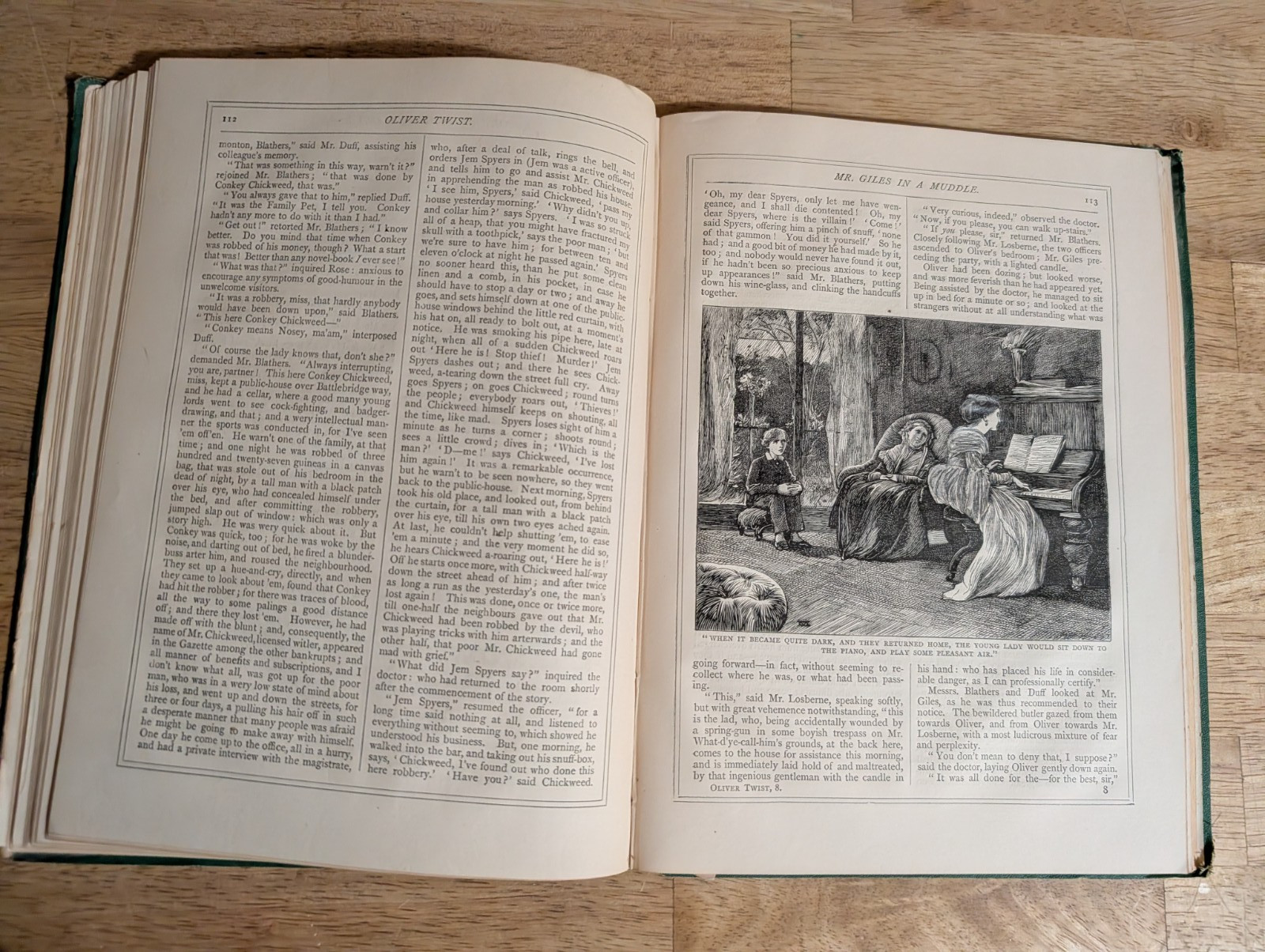 Charles Dickens Oliver Twist Household Edition circa 1870s HC Book D. Appleton