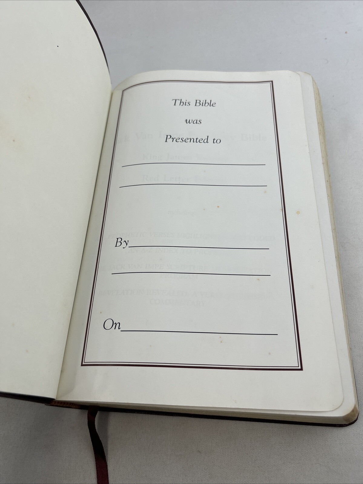 THE JACK VAN IMPE PROPHECY BIBLE Limited Special Edition KJV Red Letter LEATHER