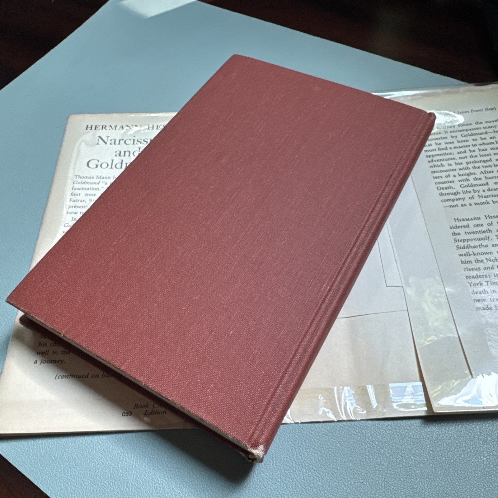 Narcissus and Goldmund, Hermann Hesse 1968 Hardcover Book Club Edition DJ BCE