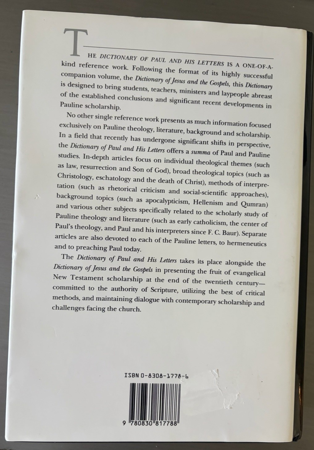 Dictionary of Paul and His Letters by Ralph P. Martin (InterVarsity Press) HC