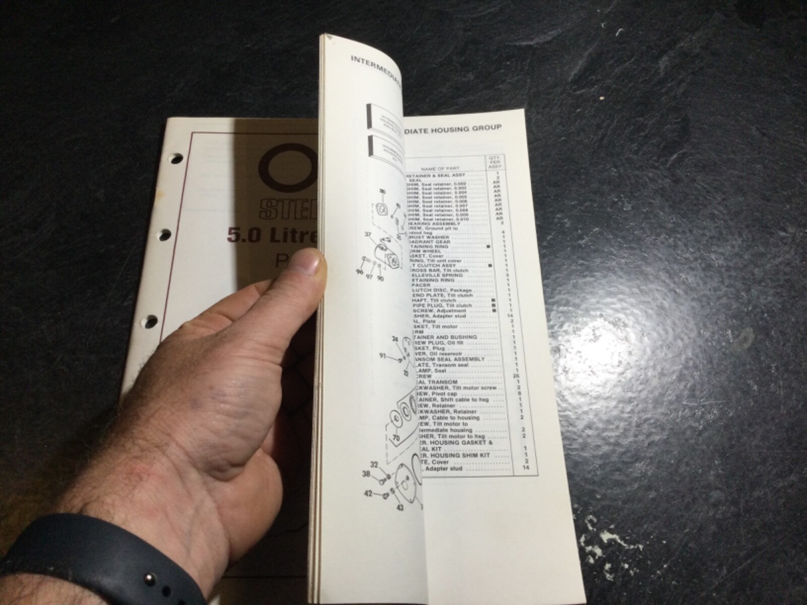1983 OMC 5.0L & 5.7L V8 Stern Drive Parts Catalog GM 305 & 350 C.I 2V & 4V