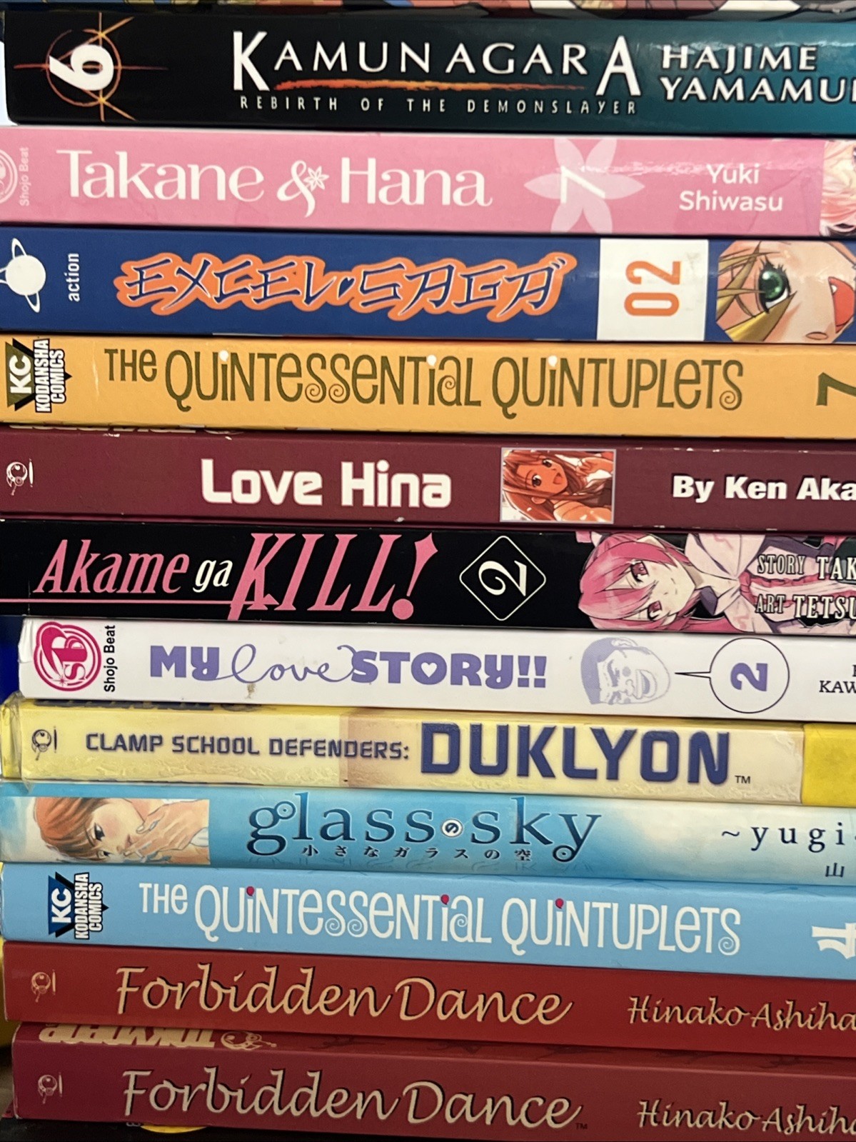 Manga Anime Graphic Collection Lot Of 21 Assorted Titles Volumes Akamatsu Yamada