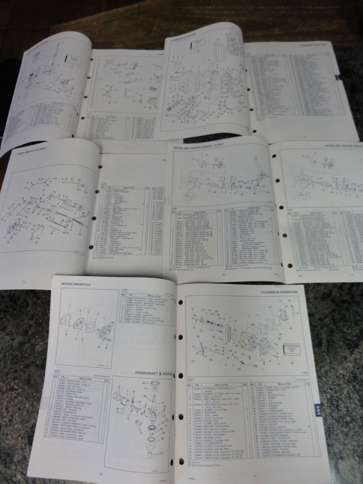 28 Evinrude Johnson Outboards Service Final Edition Parts Catalogs Lg Lot 1992