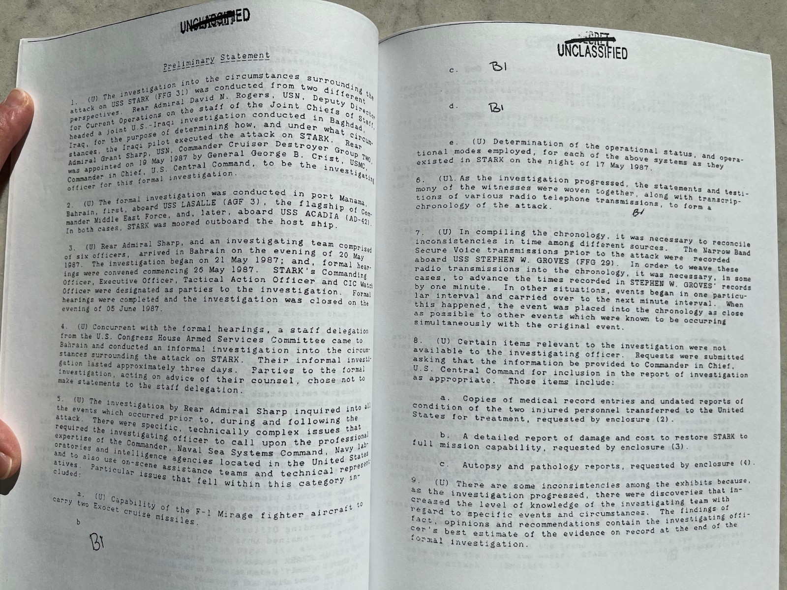 Attack on USS Stark – United States Navy: Judge Advocate General’s Corps