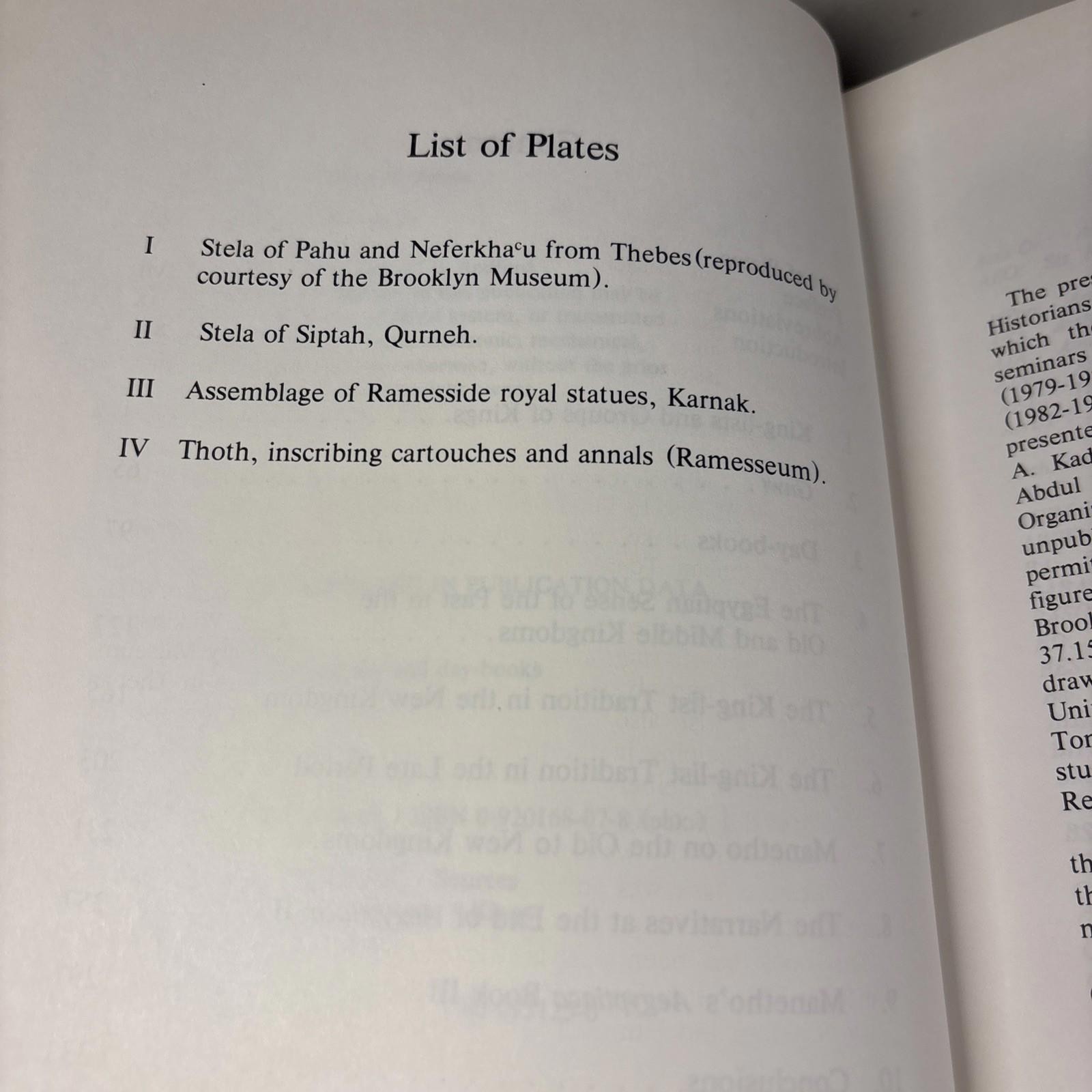 Pharaonic King Lists Annals and Day-Books Donald Redford 1986 Hardcover