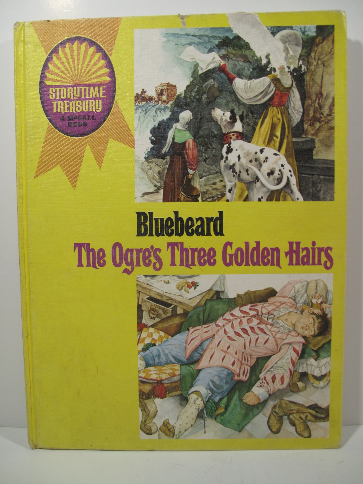 Lot of 4 VTG Books for Crafting~Decor~Wall Art~Wizard of Oz~Bluebeard~Three Pigs