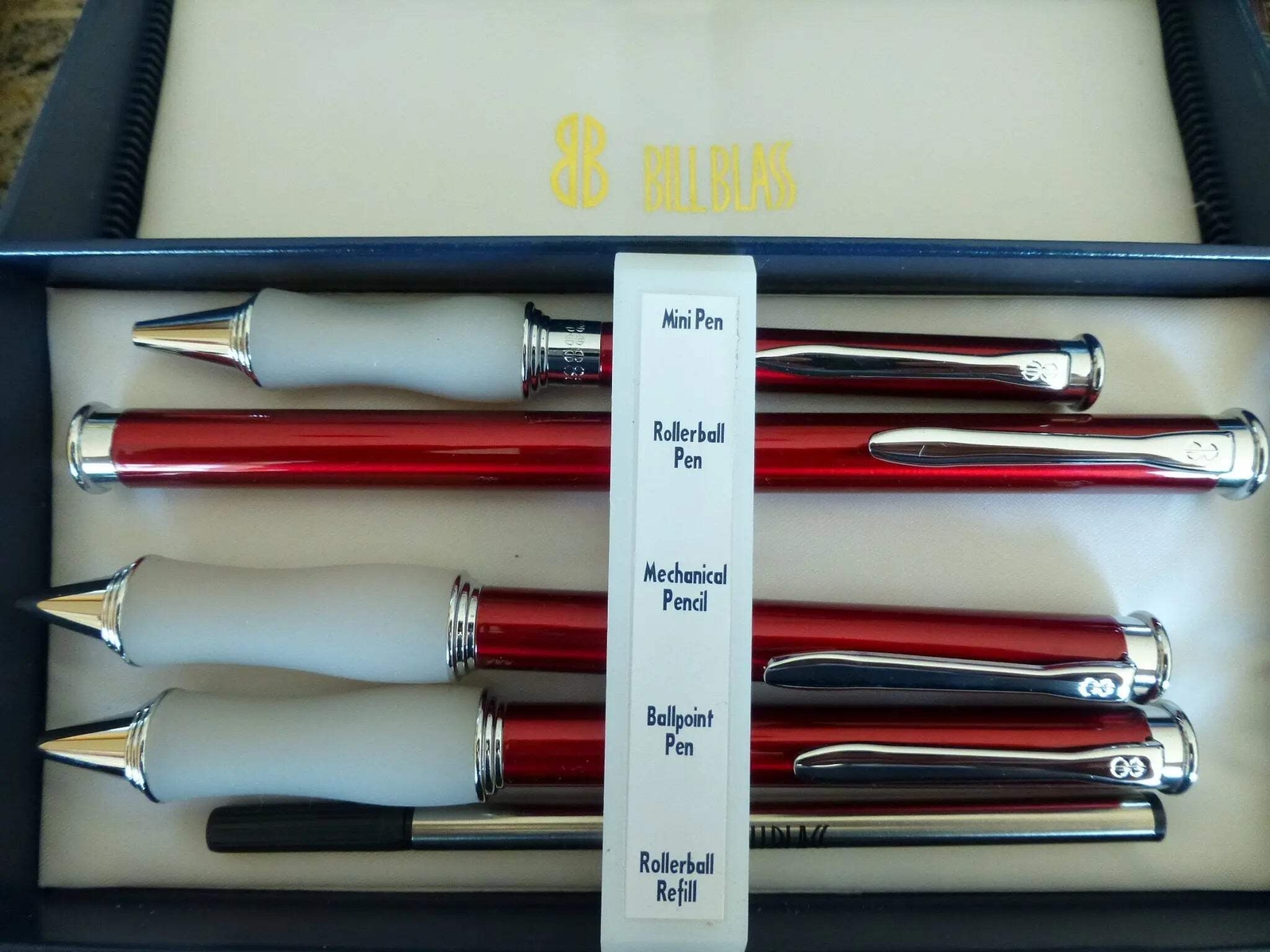 Cross Bill Blass Burgundy Red 4-piece Pen & 0.9MM Pencil Gift Set