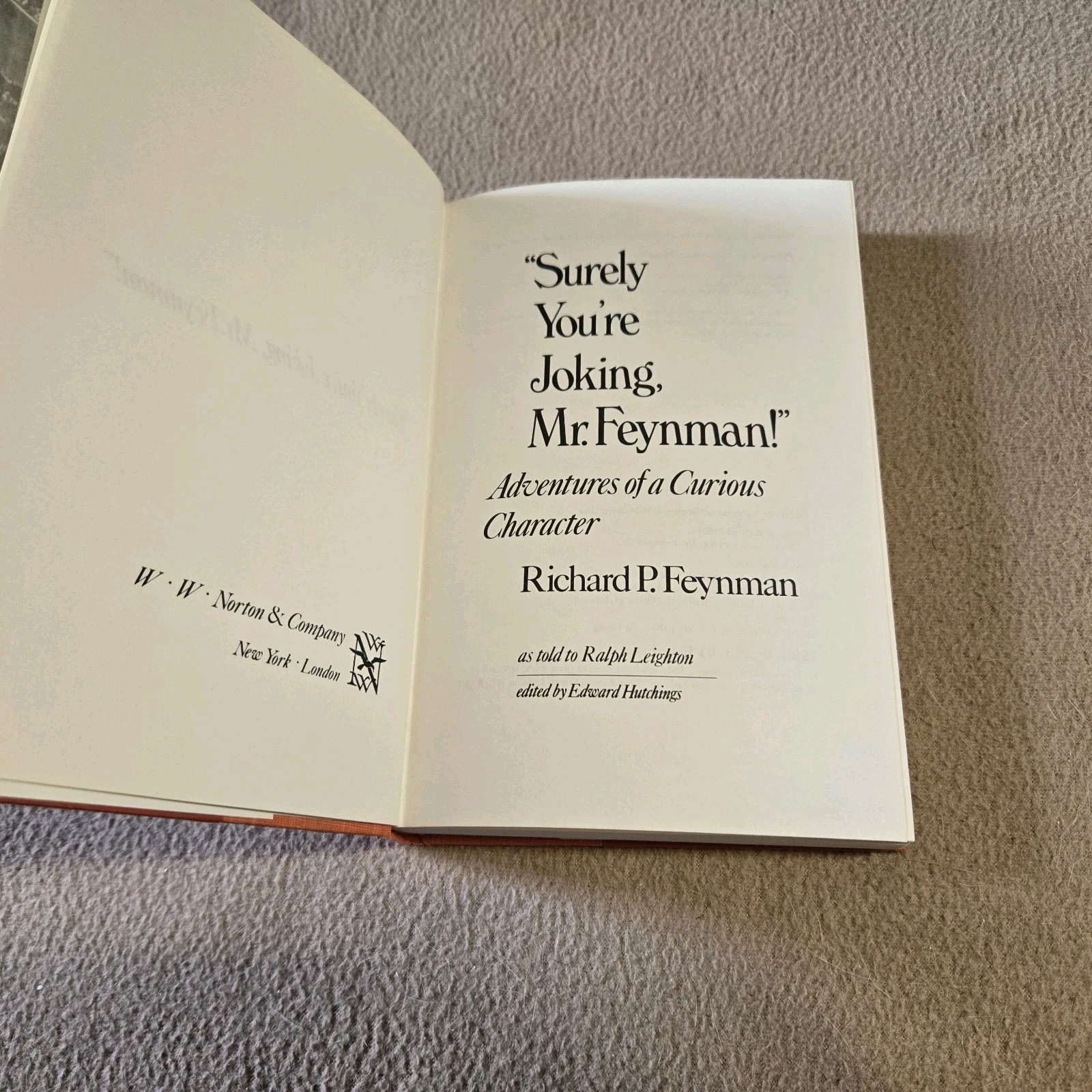 Richard Feynman HC/DJ Lot Of 4, Surely You’re Joking Mr. Feynman, Physical Law