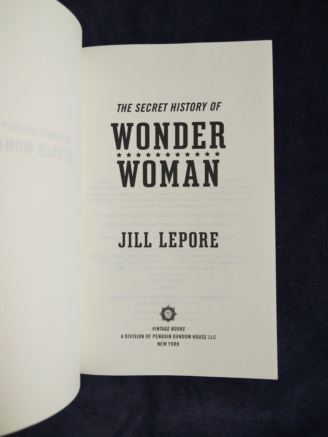 THE SECRET HISTORY OF WONDER WOMAN Softcover Book Jill Lepore Comics Feminism EX
