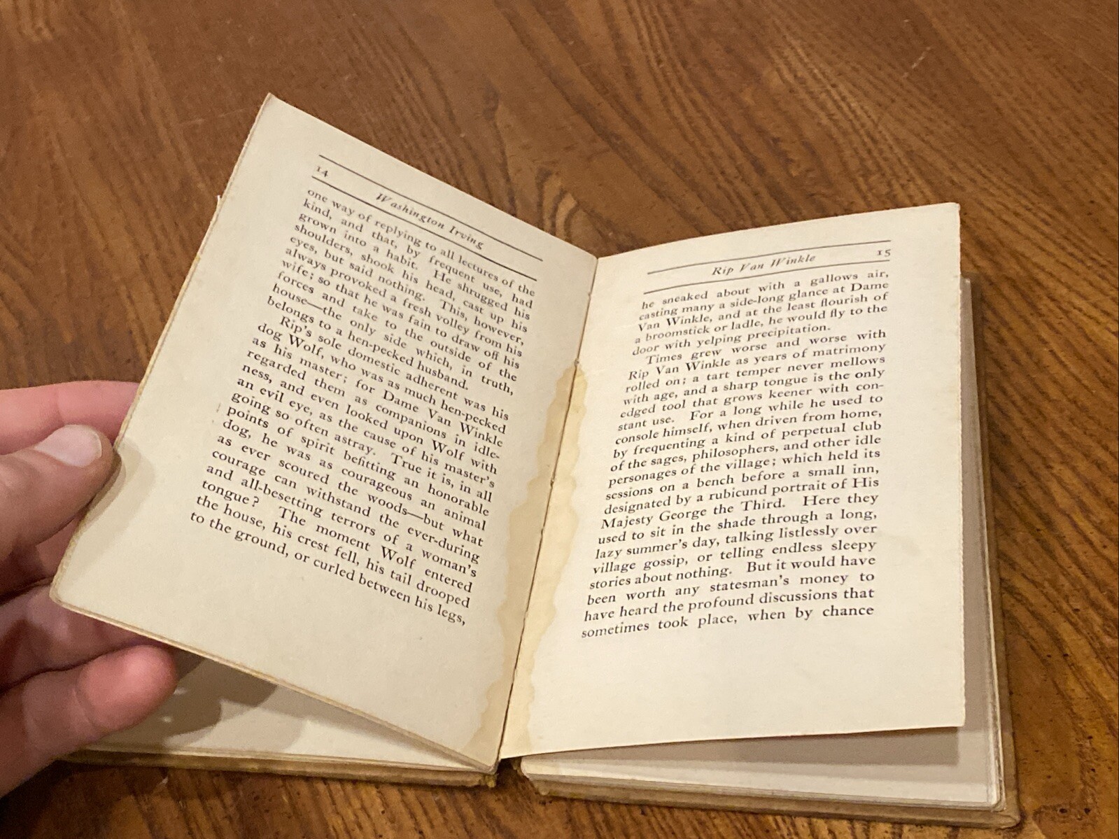 Antique RIP-VAN WINKLE BY WASHINGTON IRVIN HARD COVER BORSE & HOPKINS 47 Pages