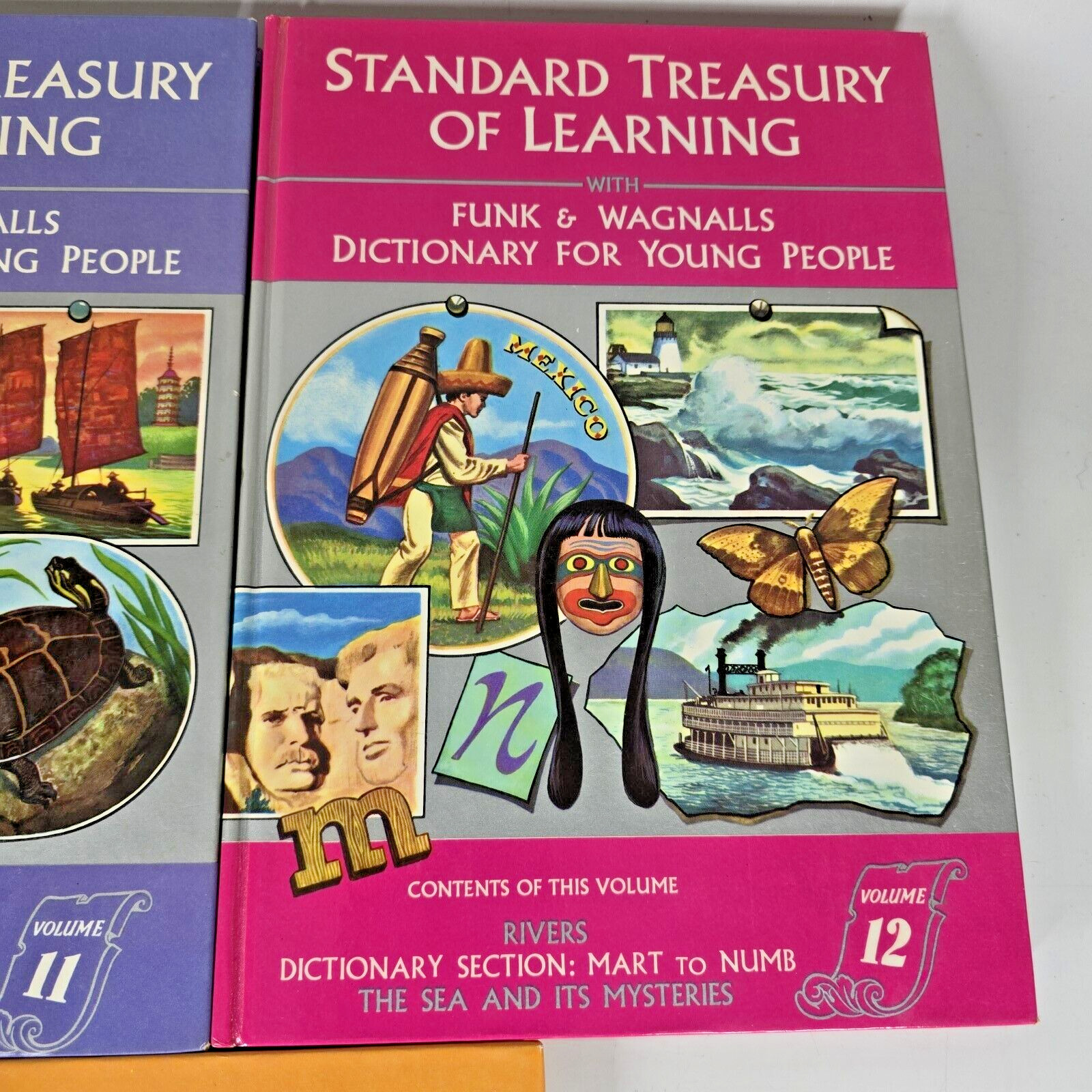 Funk And Wagnalls Standard Treasury of Learning Dictionary Travel More 5 Books