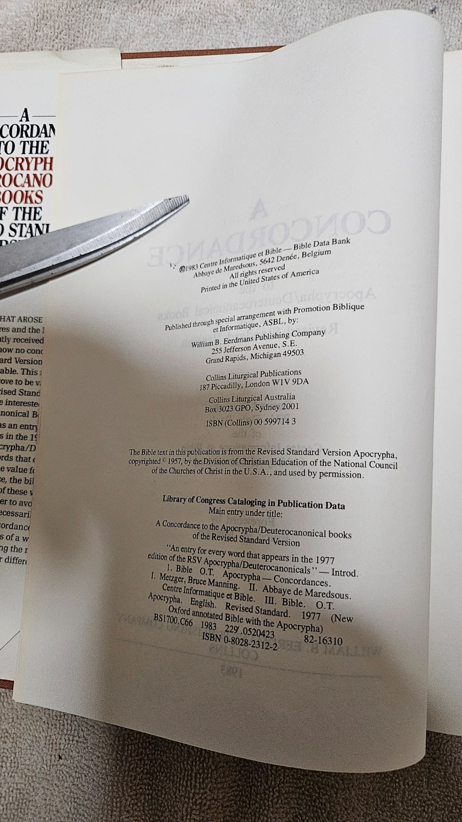 ‡📜 Concordance to Apocrypha Deuterocanonical Books • 1983 HCDJ 1st Ed • Scarce!