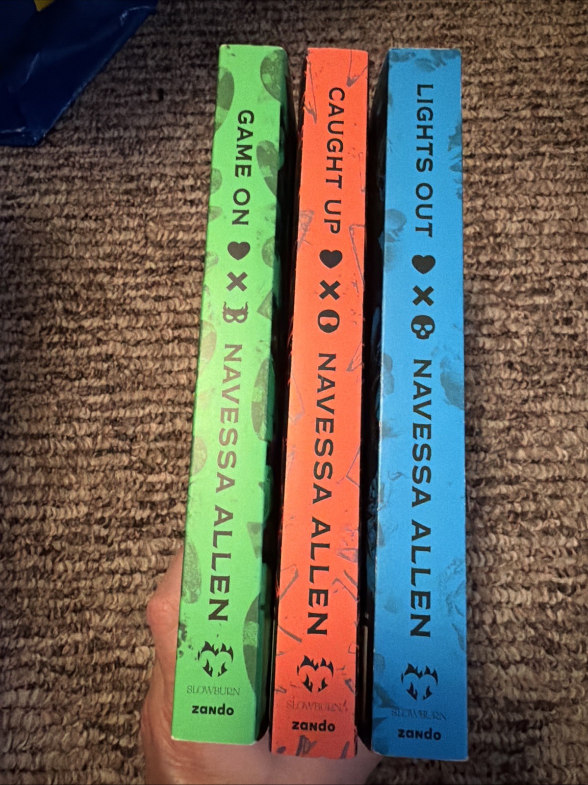 Into Darkness Series 3 Books Collection Set By Navessa Allen Lights Out, Caught