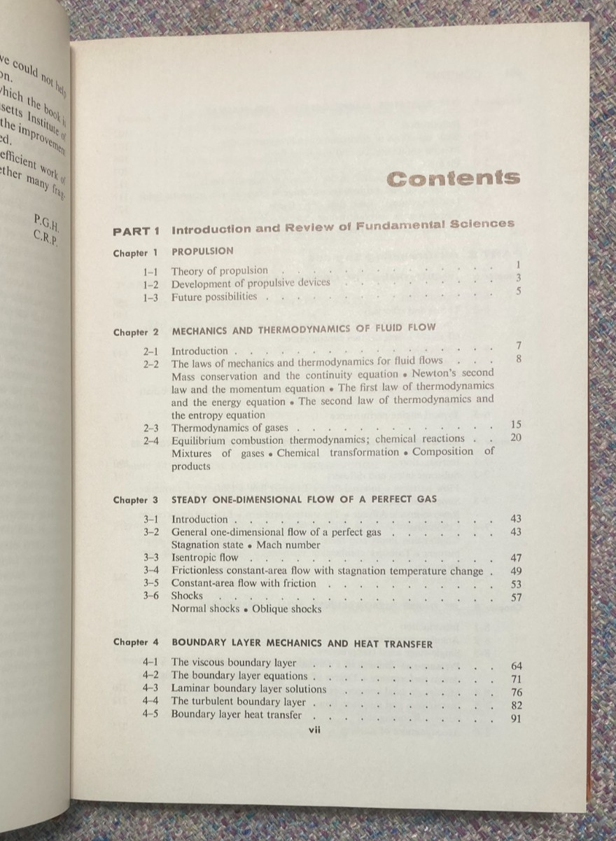 1970 book Mechanics and Thermodynamics of Propulsion – vintage rocket spaceship