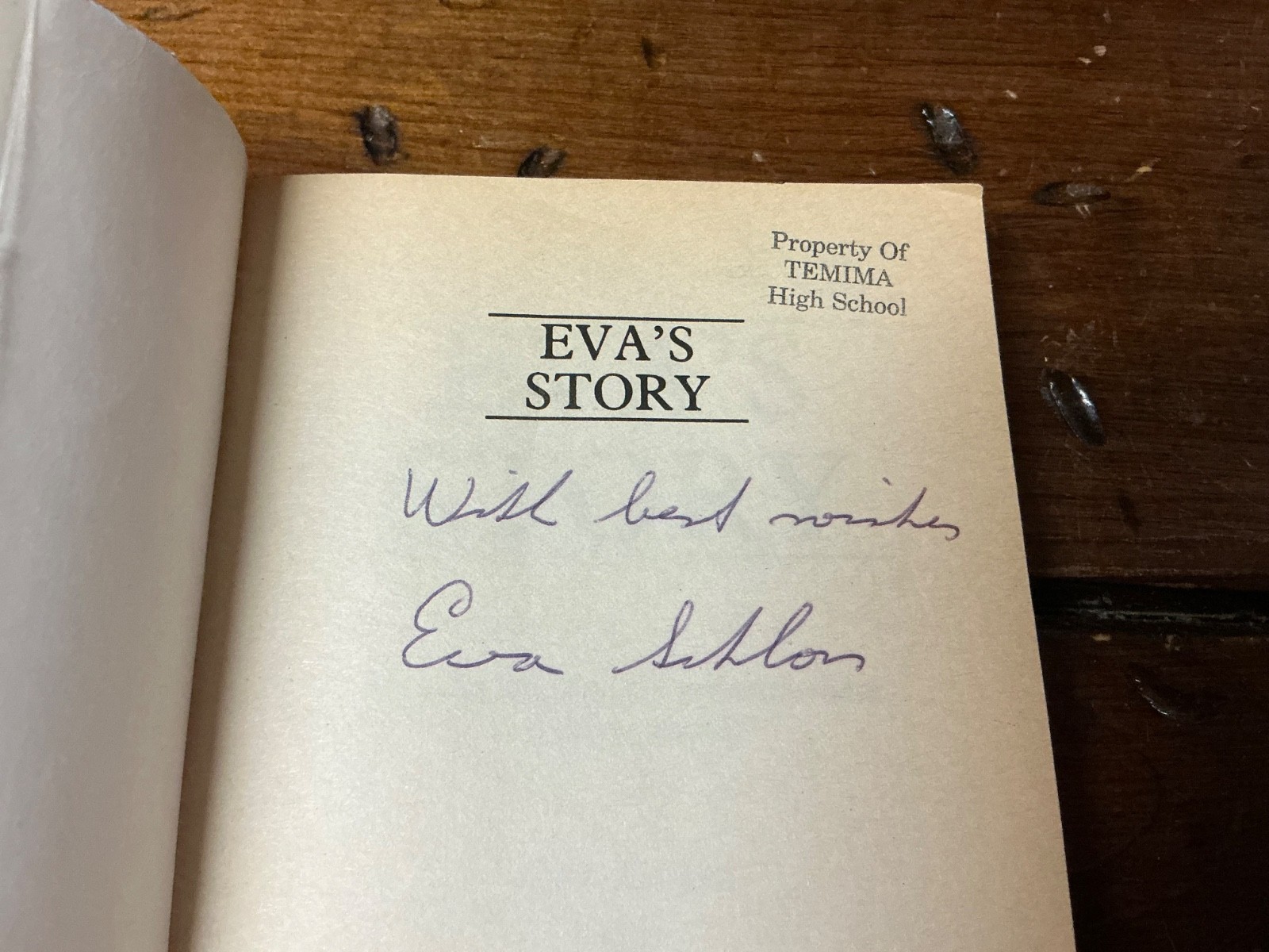** SIGNED ** WWII Holocaust Survivor Stories ** (Lot of 7) ** Eva Schloss **