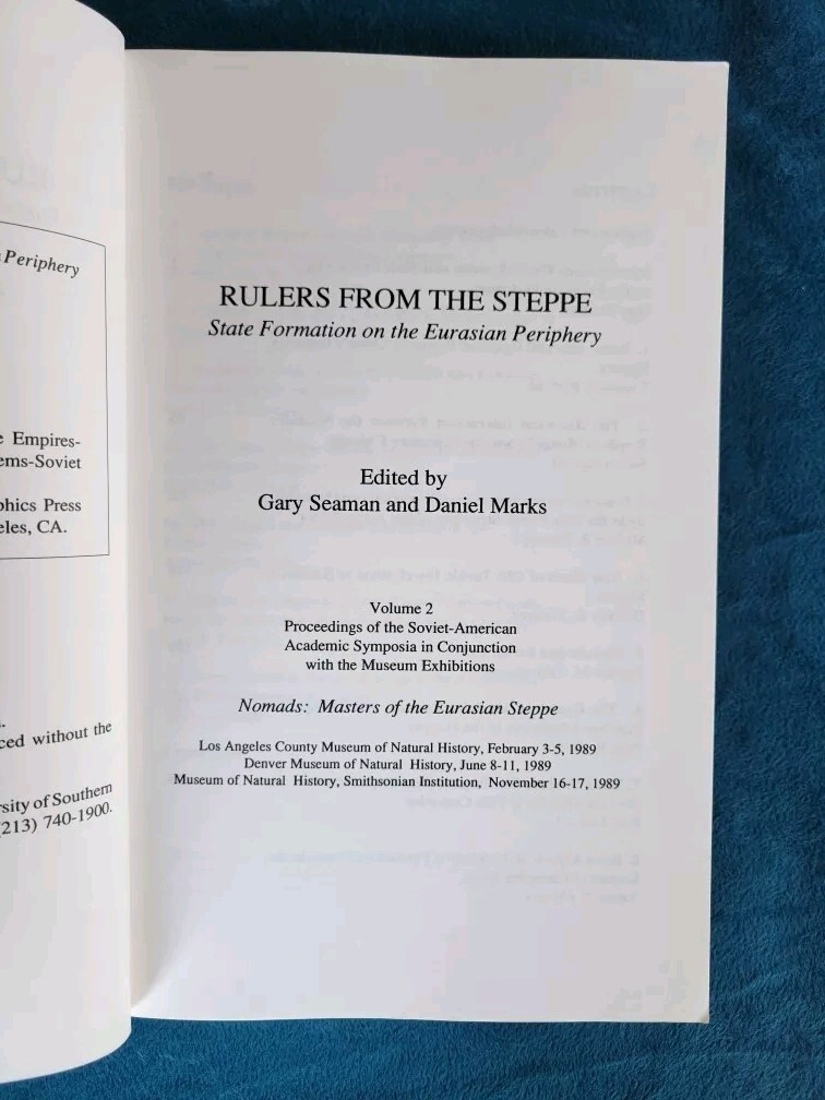 RULERS FROM THE STEPPES – STATE FORMATION ON THE EURASIAN PERIPHERY ; 366 PAGES