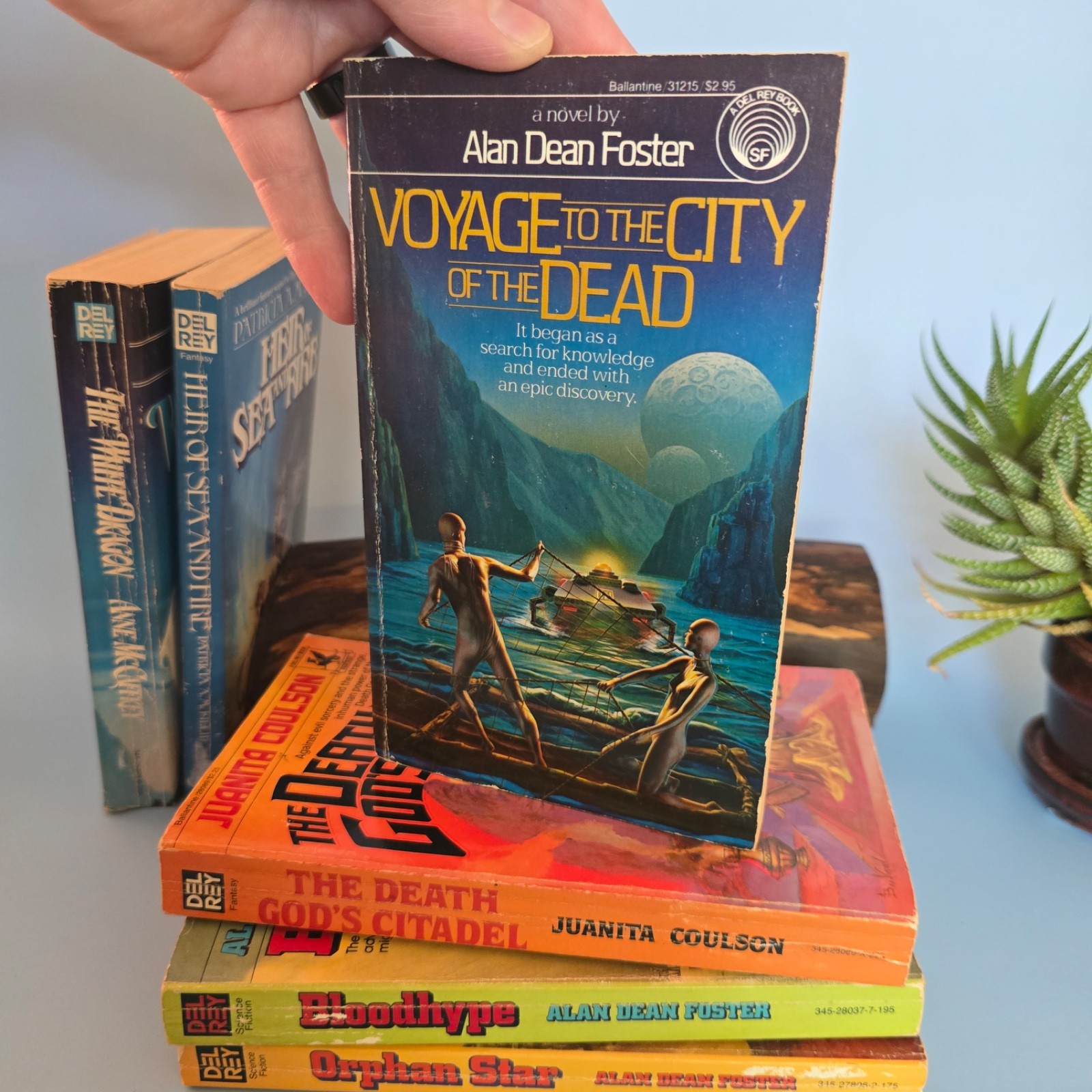 Vintage Del Rey Sci-Fi Fantasy Paperback Lot 6 Foster McCaffrey McKillip 70s 80s