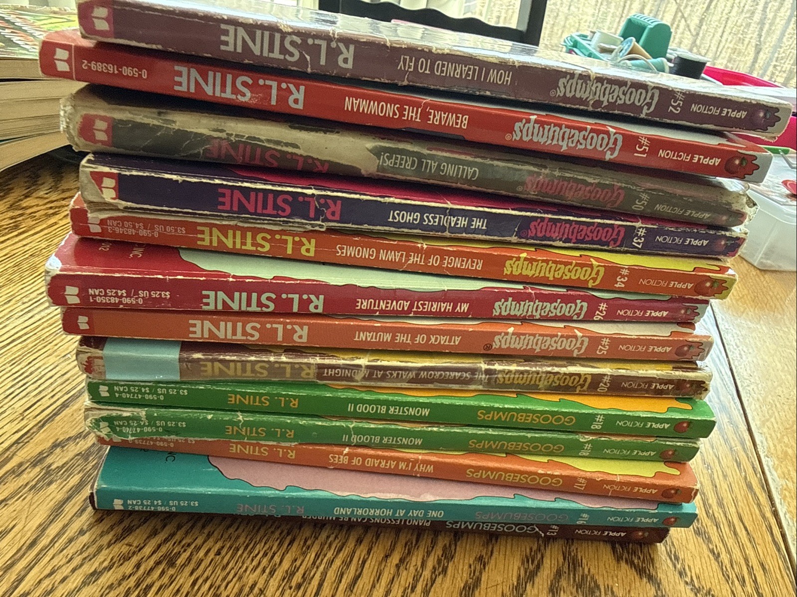 Goosebumps Books Lot Of 18 RL Stine & VHS Tape- see pics/g10
