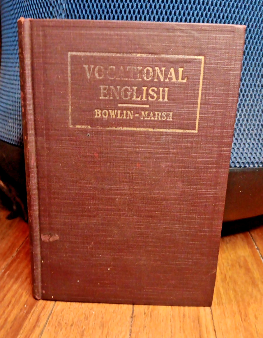 Antique 1918 Book – Vocational English for Commercial & Technical Schools antiq.