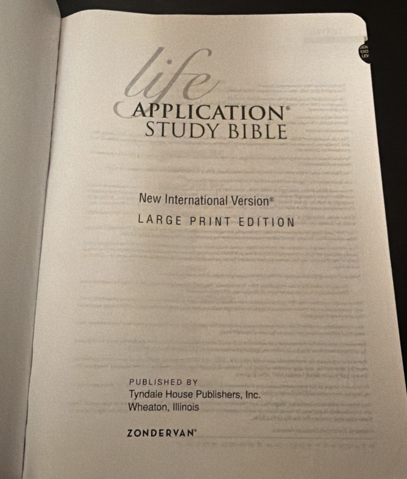 Life Application Study Bible NIV Large Print Edition Burgundy Bonded Leather