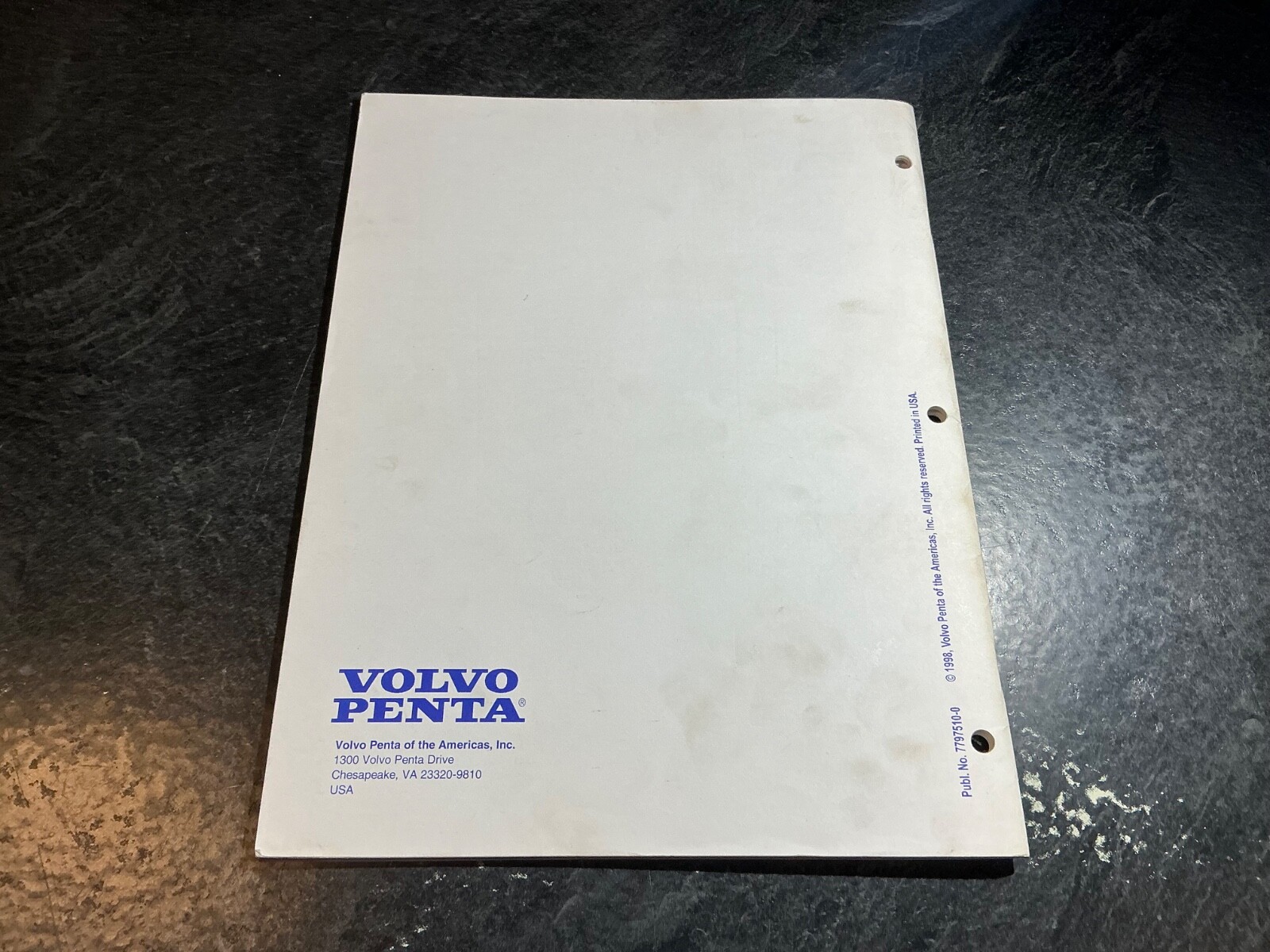 1997-1998 Volvo Penta Model BY 5.0L GM 305 & 5.7L GM 350 V8 Engine Parts Catalog