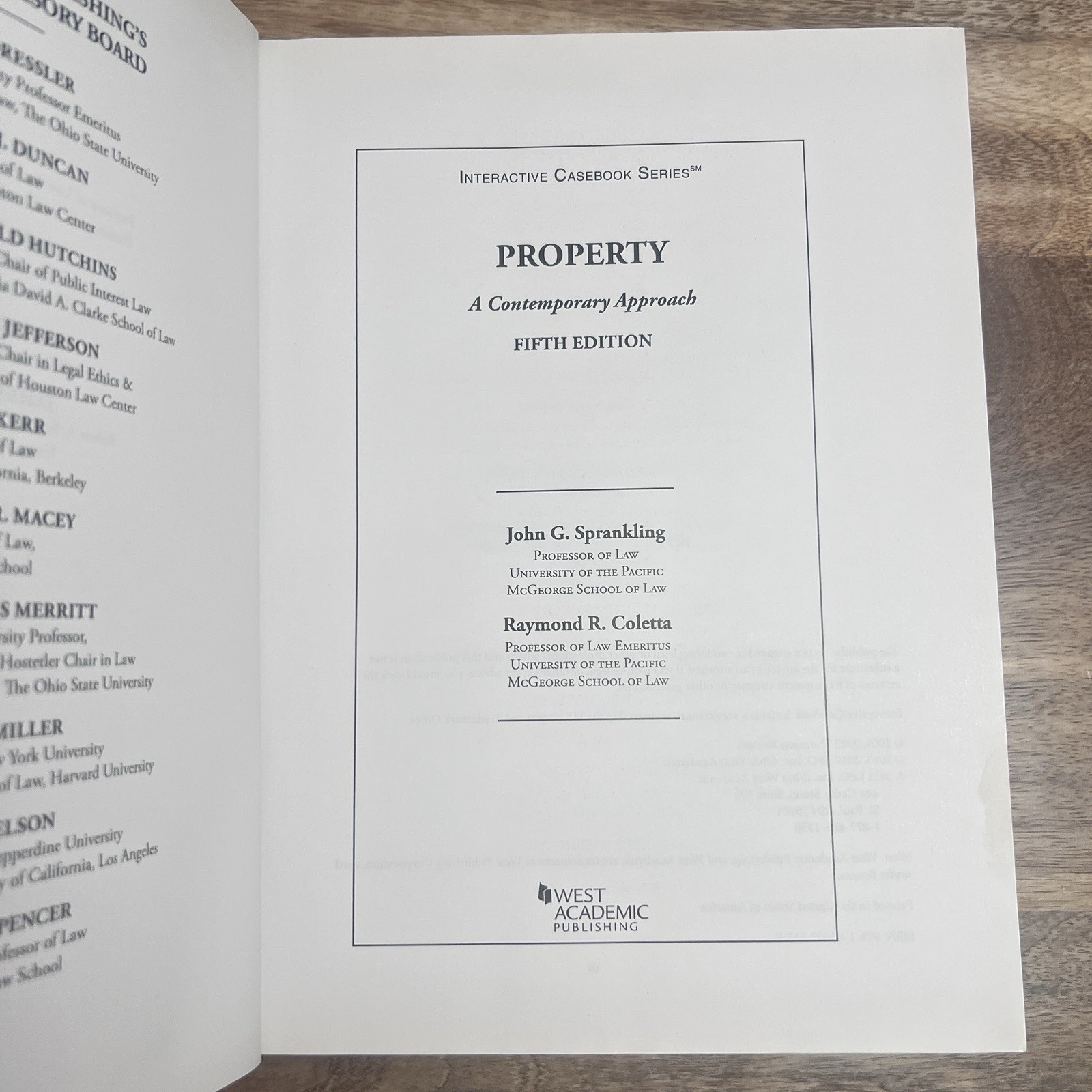 Property A Contemporary Approach 5th Sprankling Coletta West Academic 2021