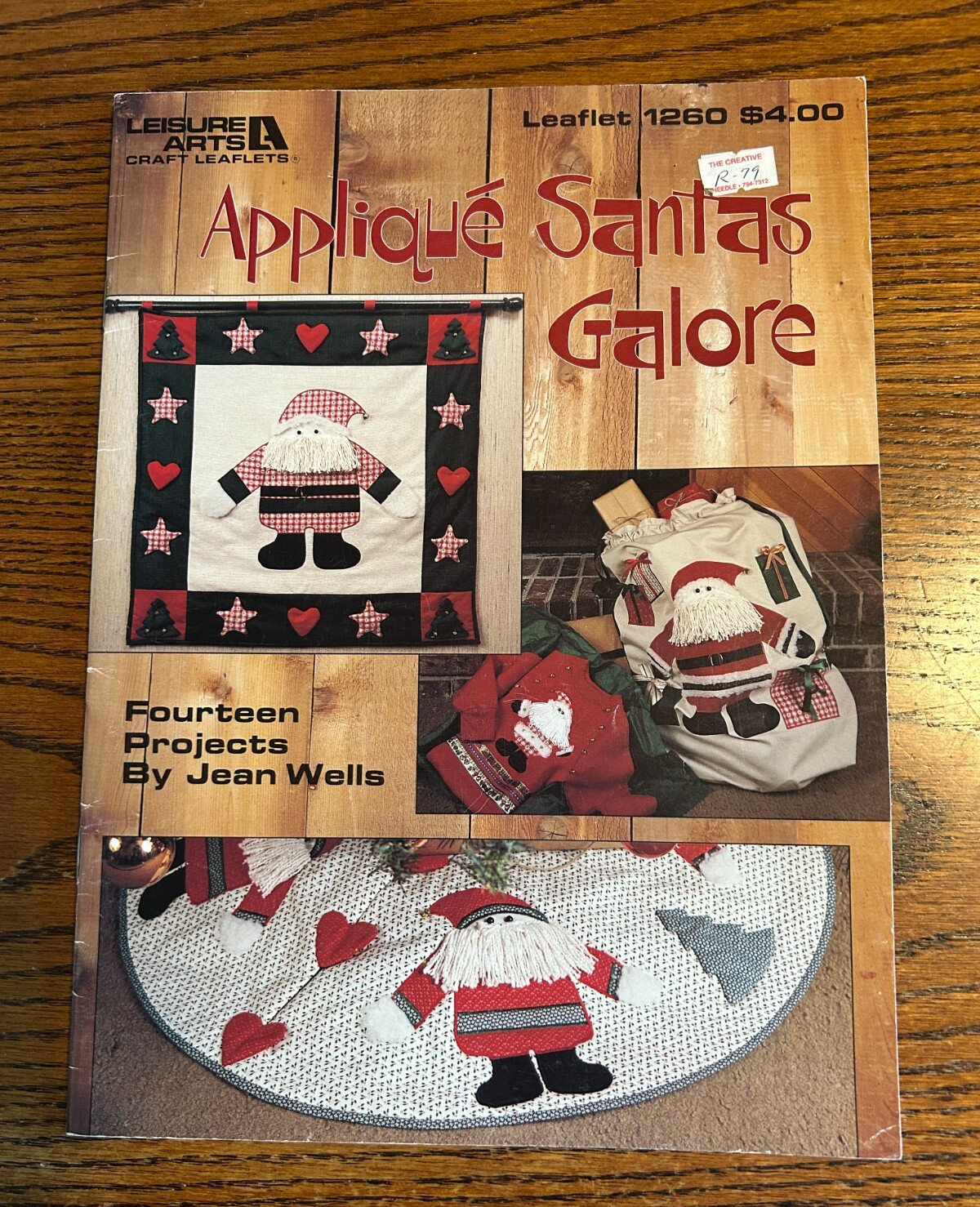 Vintage 1990 Applique Santas Galore Leisure Arts Book Leaflet 1260 Jean Wells