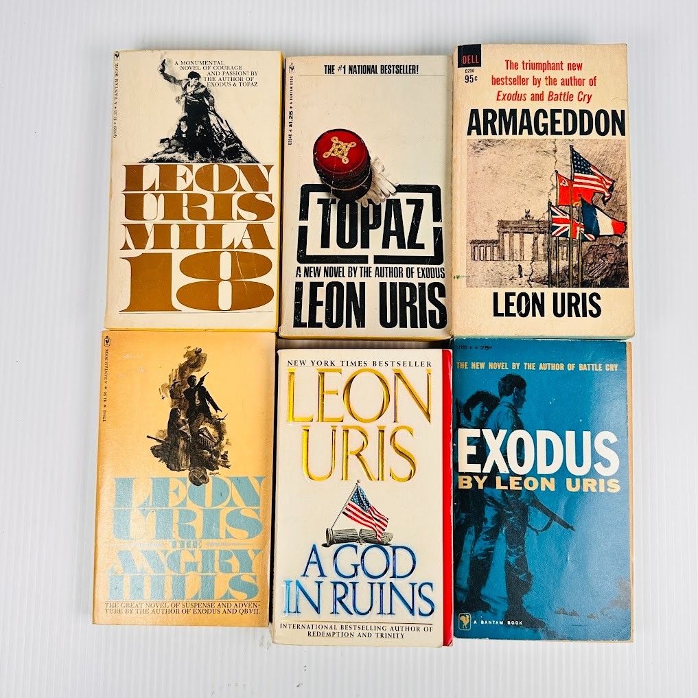 6x Leon Uris Paperback Novels/Books Multiple Titles