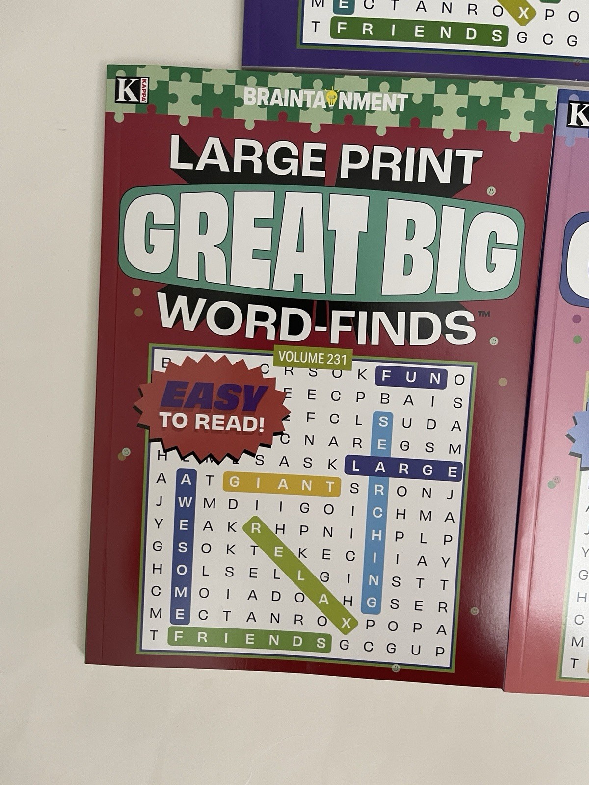 LOT 7 New Large Print GREAT BIG Word-Finds Word Search Kappa Free Shipping NEW