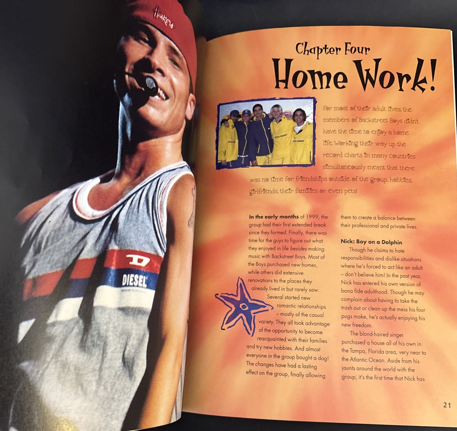 Vtg Backstreet Boys Special Edition Book By Angie Nichols ~ 32 Pages ~ 1999