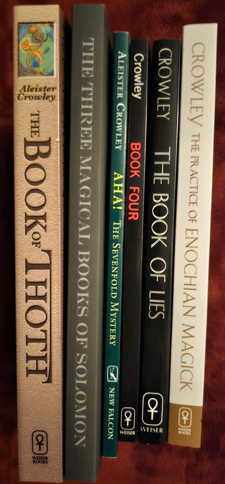 6 book Aleister Crowley lot Enochian Magick AHA! 4 of Thoth Lies The Bks Solomon