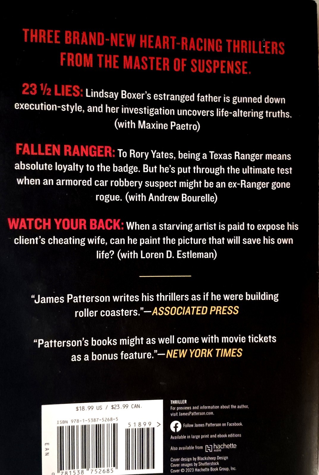 23 1/2 Lies (Women’s Murder Club) by James Patterson (2023, Trade Paperback)