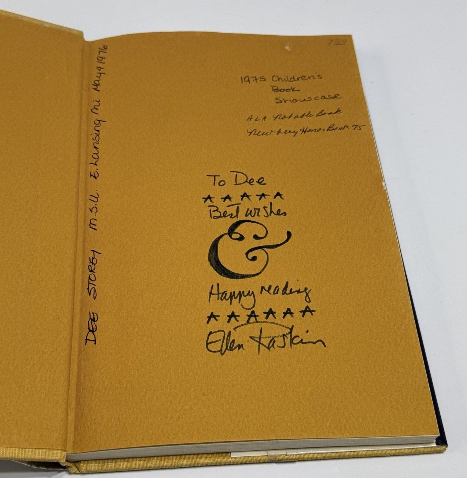 1974 Figgs and Phantoms Signed Hardcover Ellen Raskin First Edition