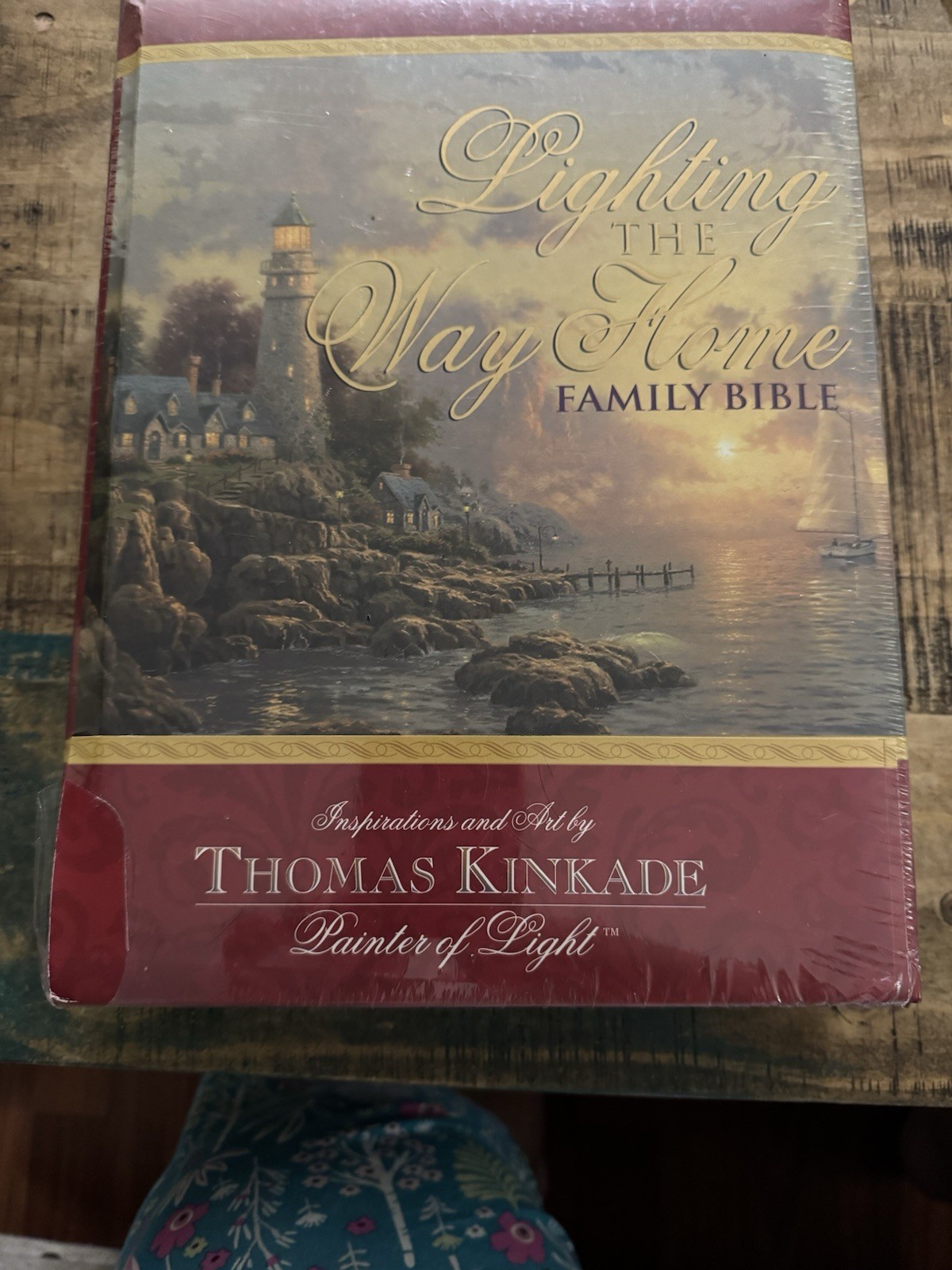 NKJV Thomas Kinkade „Lighting the Way Home“ Family HOLY BIBLE Red Letter Edition