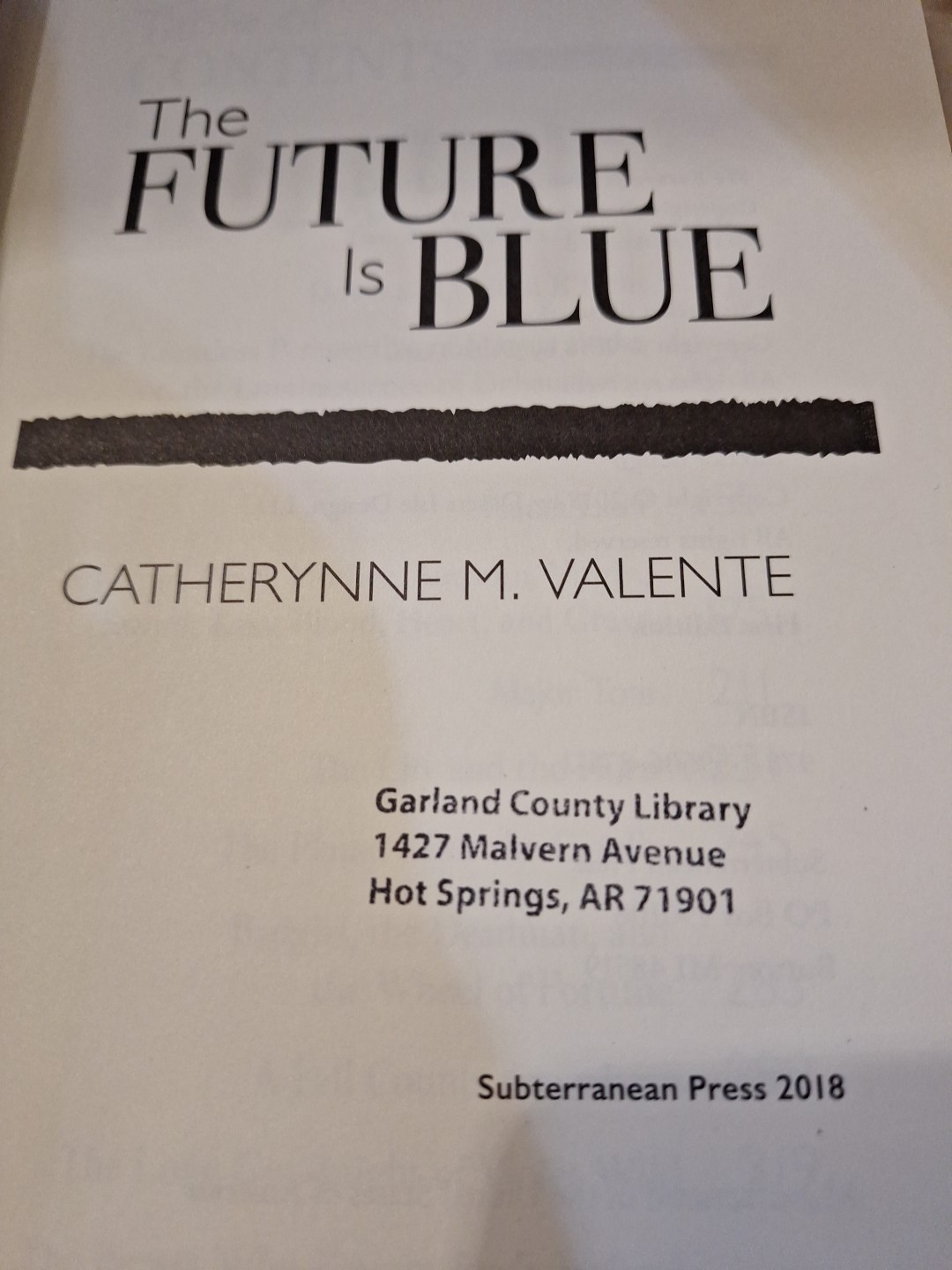 The Future Is Blue Hardcover Book No. 816 Of 1250- Catherynne M. Valente SIGNED✨