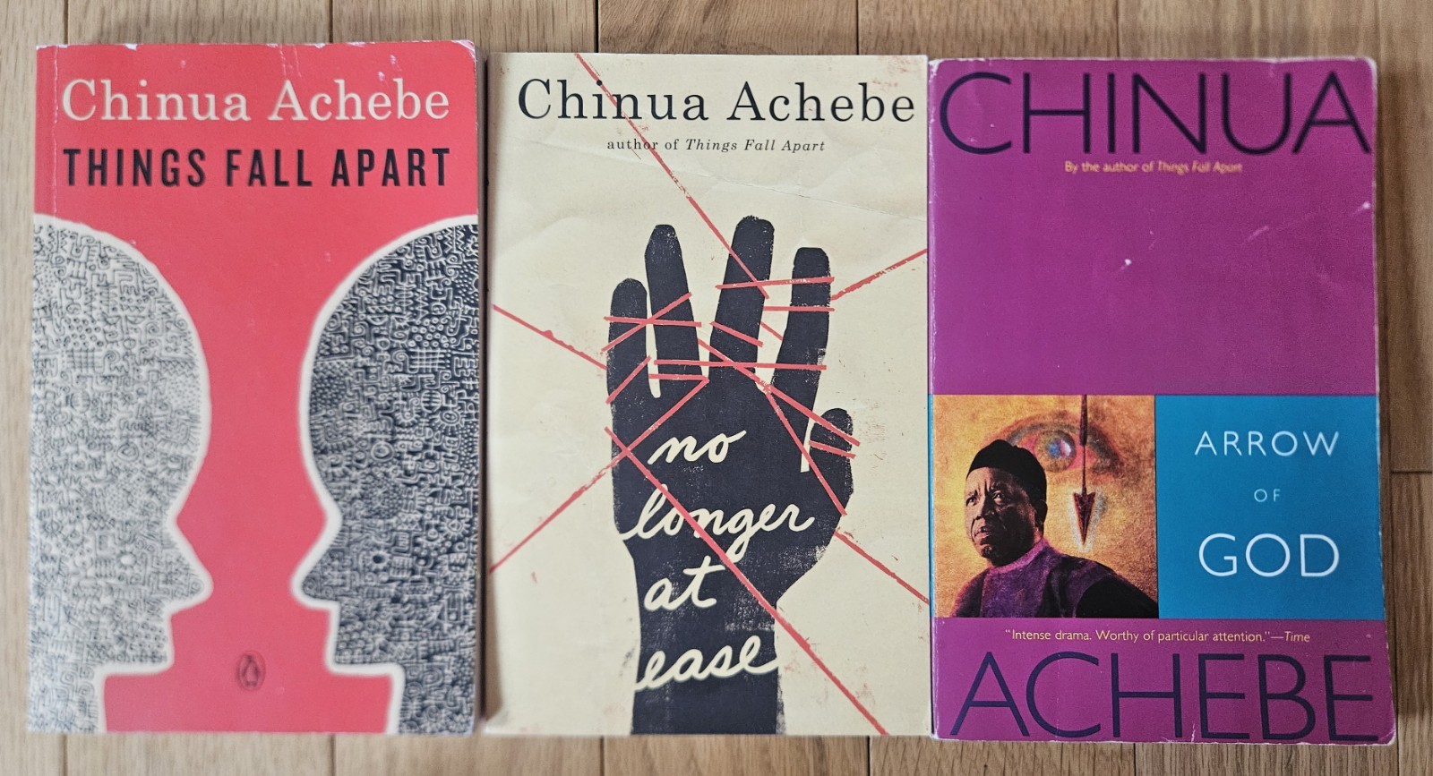 Lot Of 3 Books By Chinua Achebe: Arrow Of God, Things Fall Apart, No Longer At..