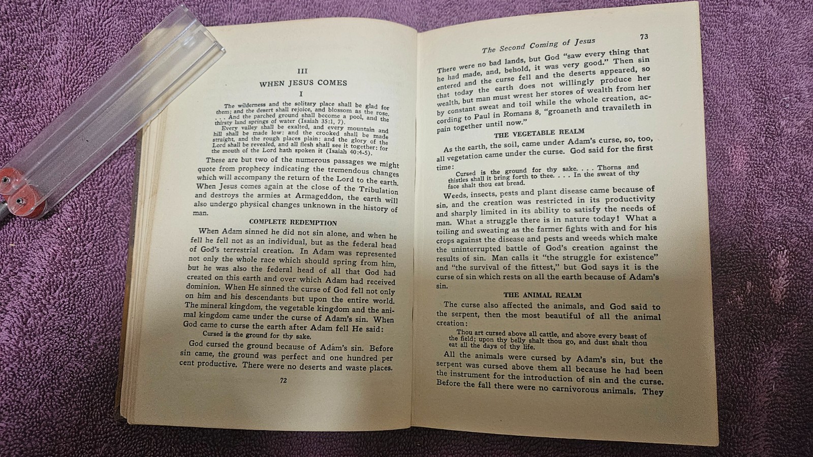 ‡ ✝️ Second Coming of Christ by DeHann • VTG 1944 HC 3rd Ed • Reader copy only