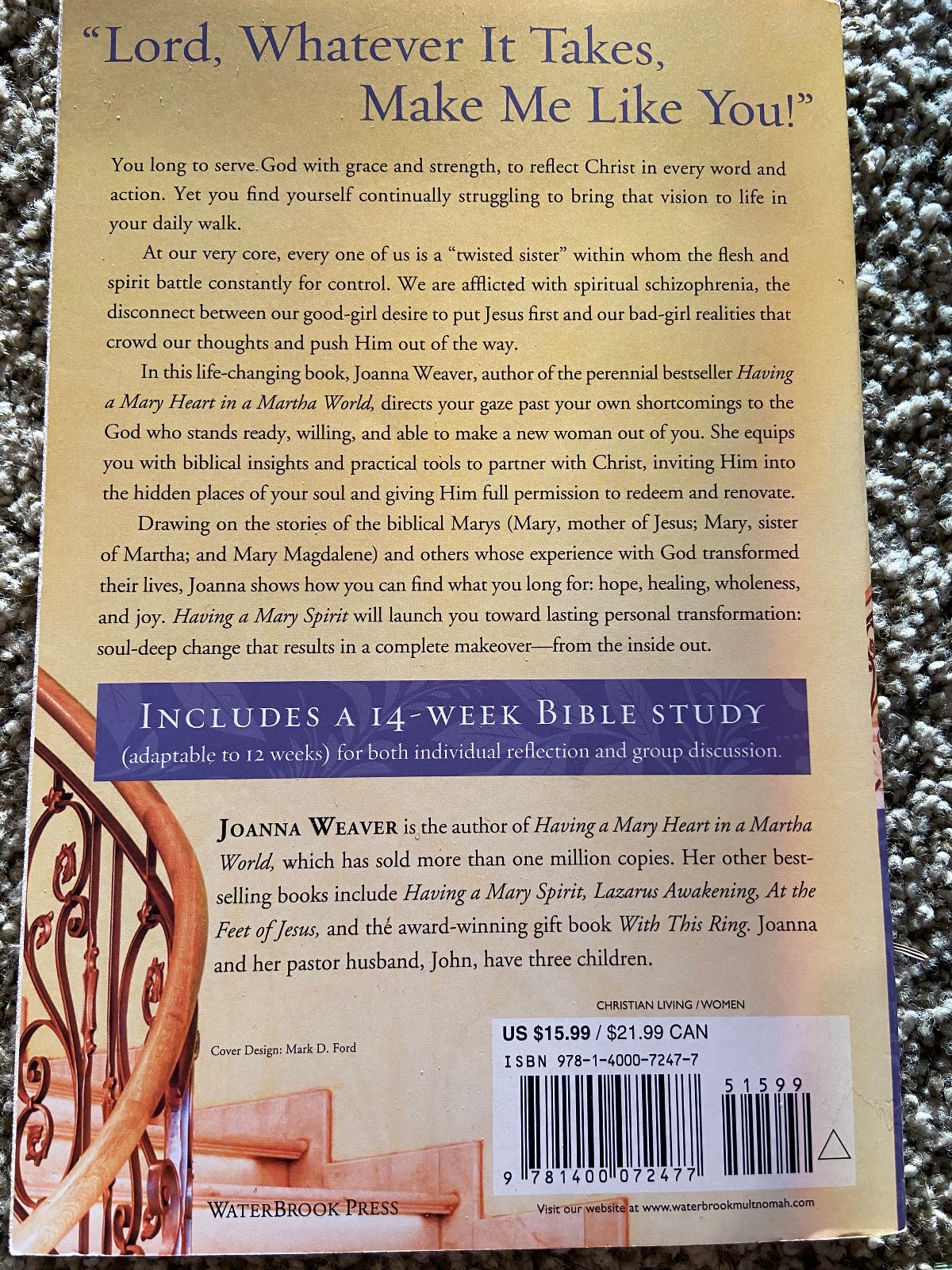 Having a Mary Spirit by Joanna Weaver (2016)– VERY GOOD CONDITION