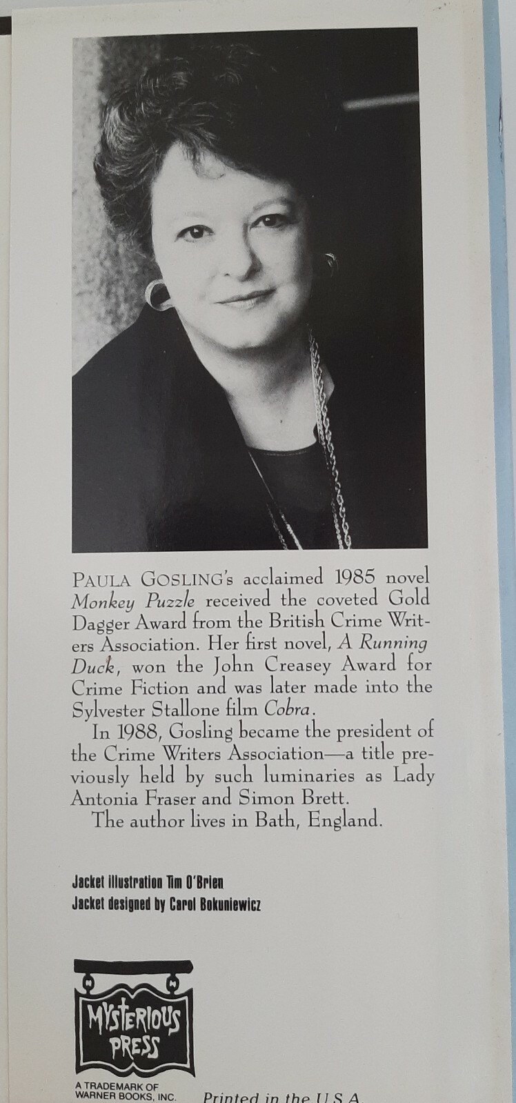 Death Penalties by Paula Gosling 1991 232 pages H/C D/J Very Good