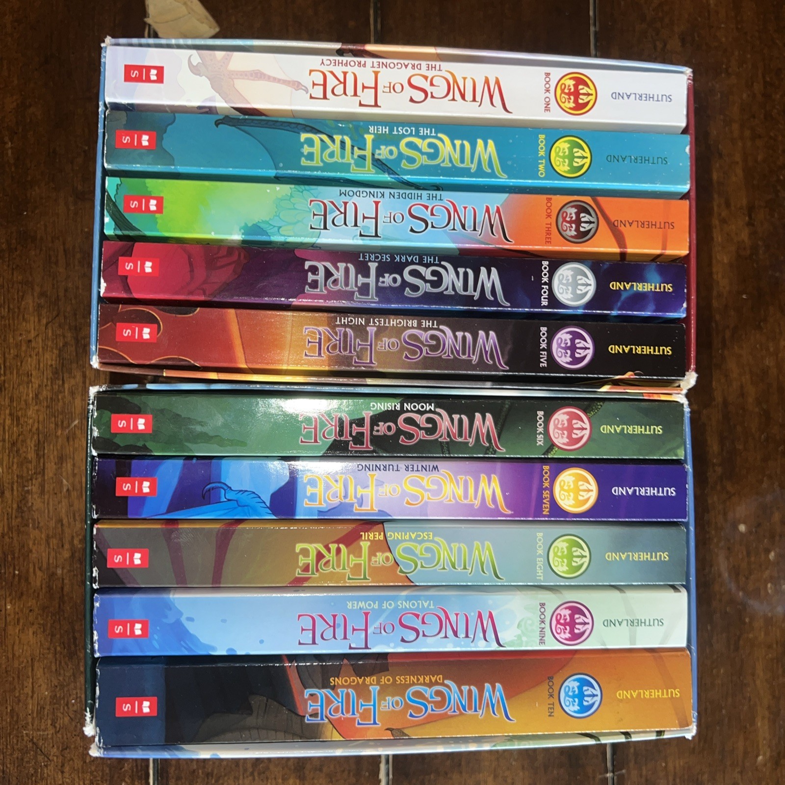 Wings of Fire Box Set Books 1-10 Paperback Lot by Tui T. Sutherland YA Dragons