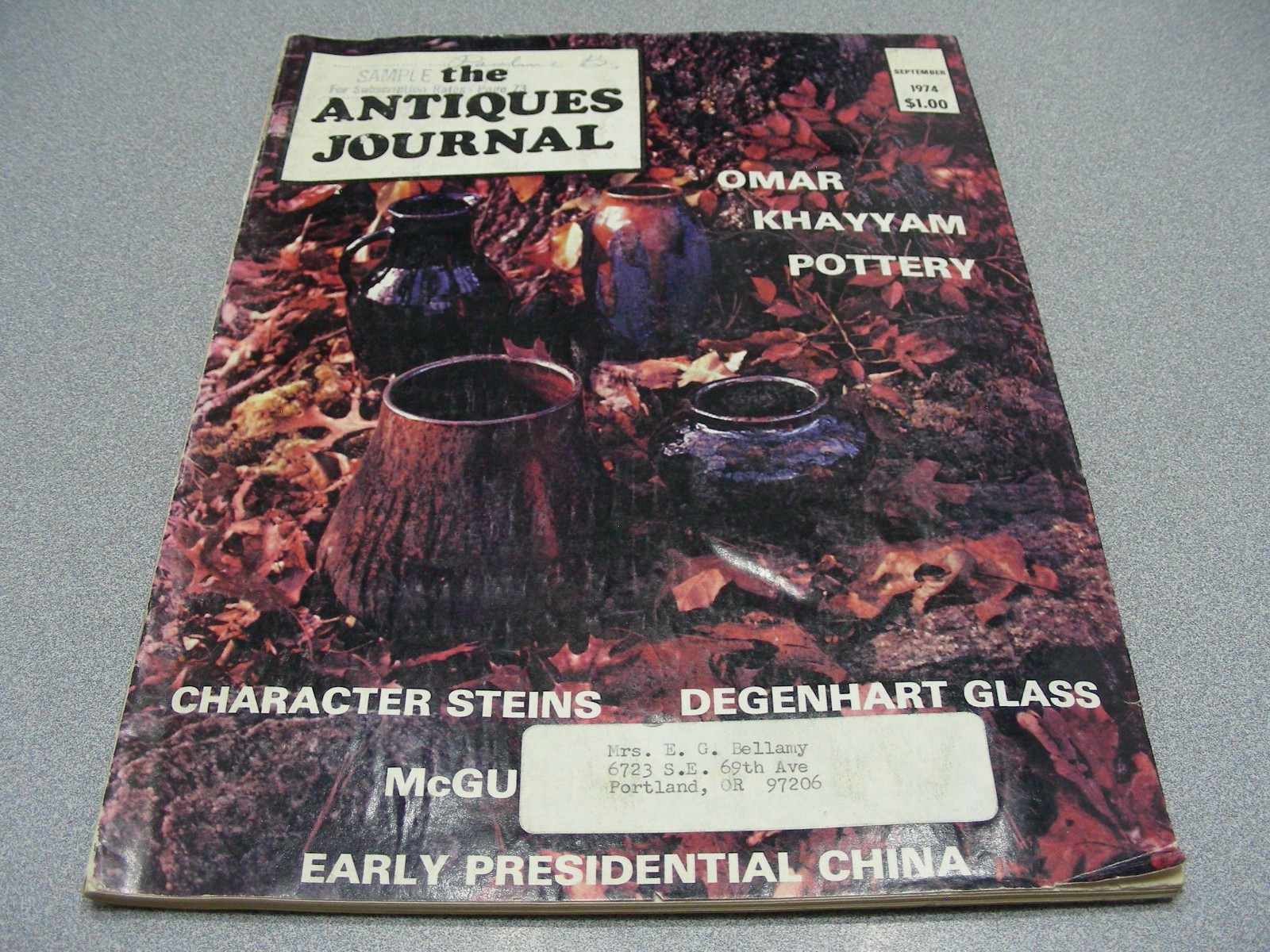 Antiques Journal – September 1974 Vintage Magazine